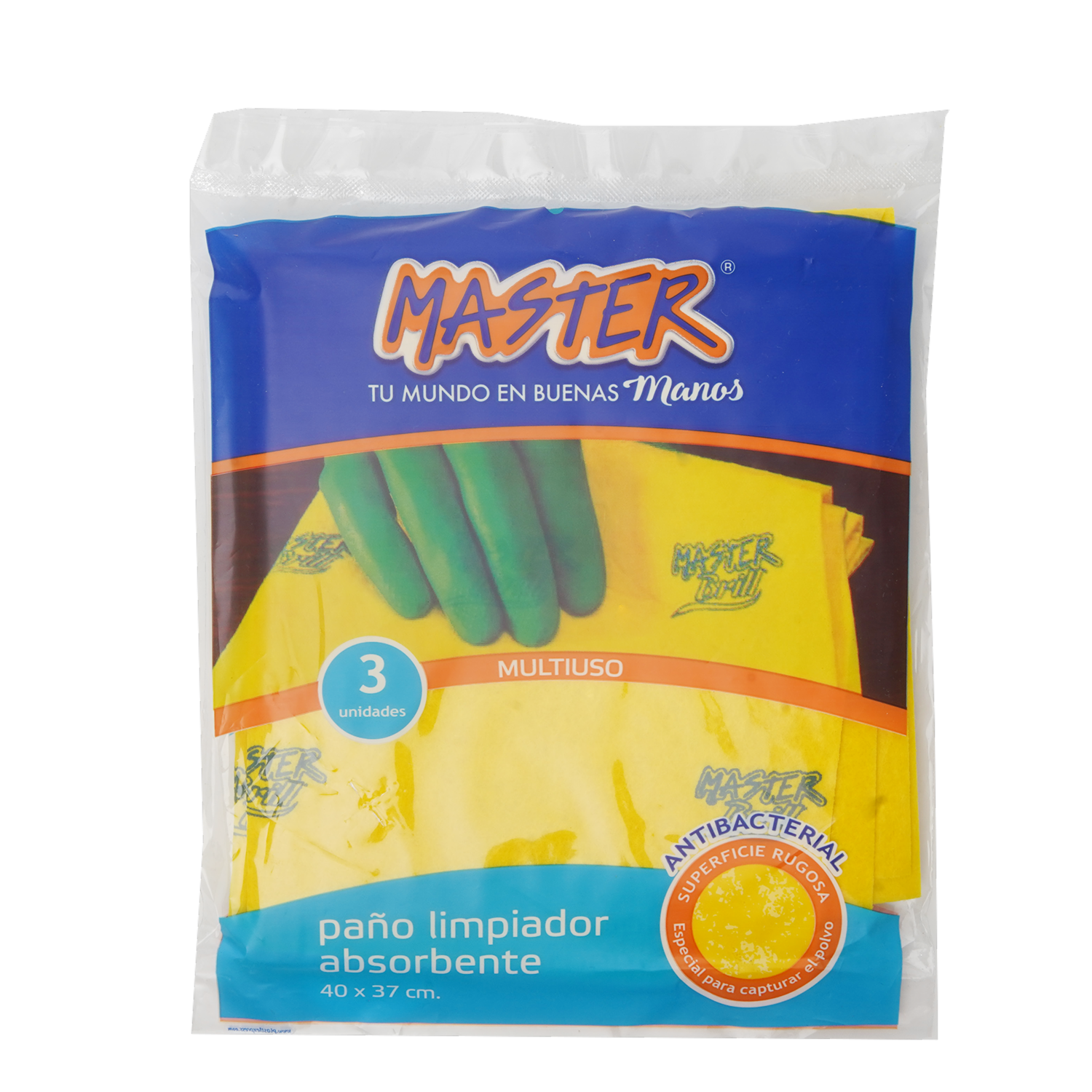 Paño Amarillo Multiusos MASTER 1 X 3 Unidades