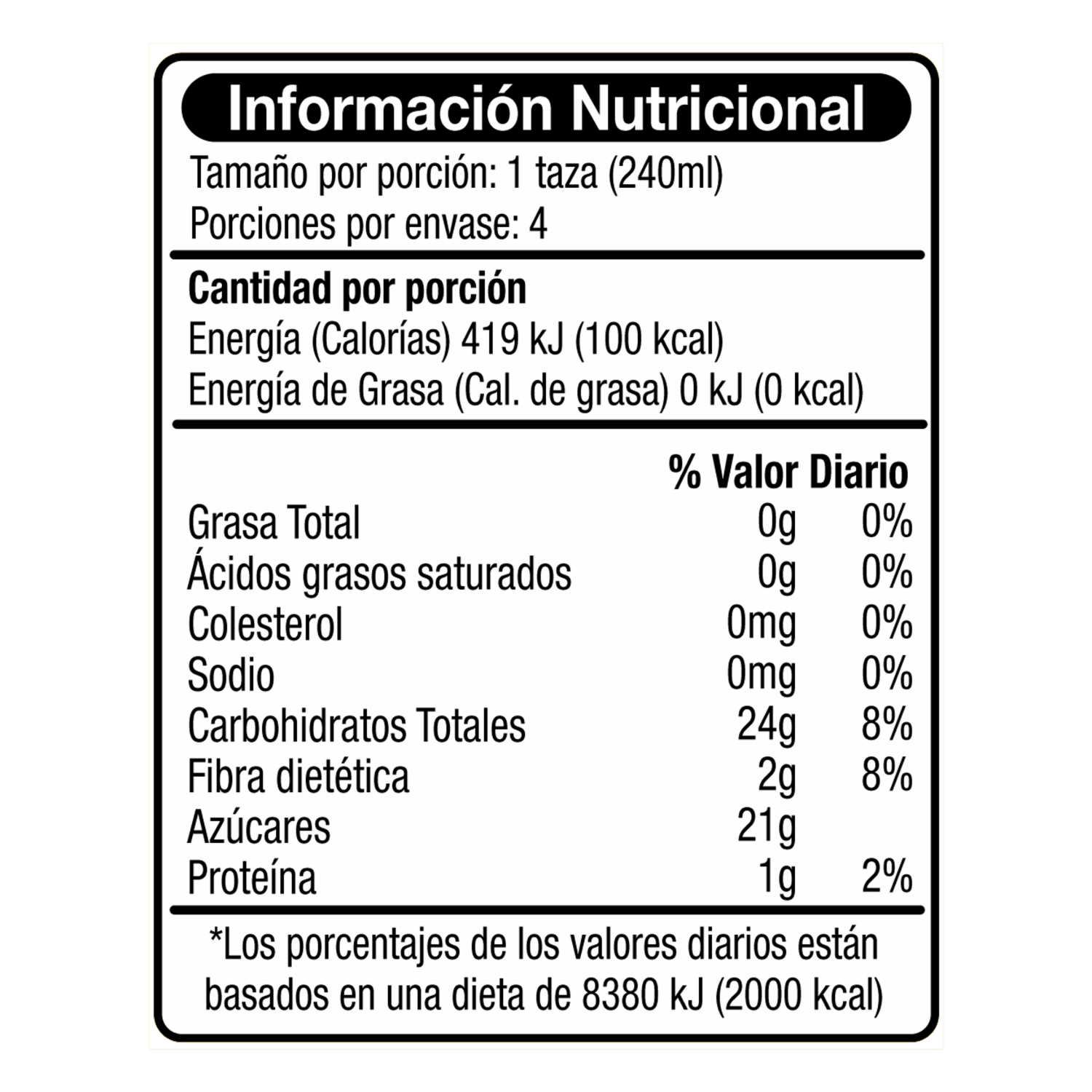 Bebida De Avena Con Frutas VITA Tetrapack