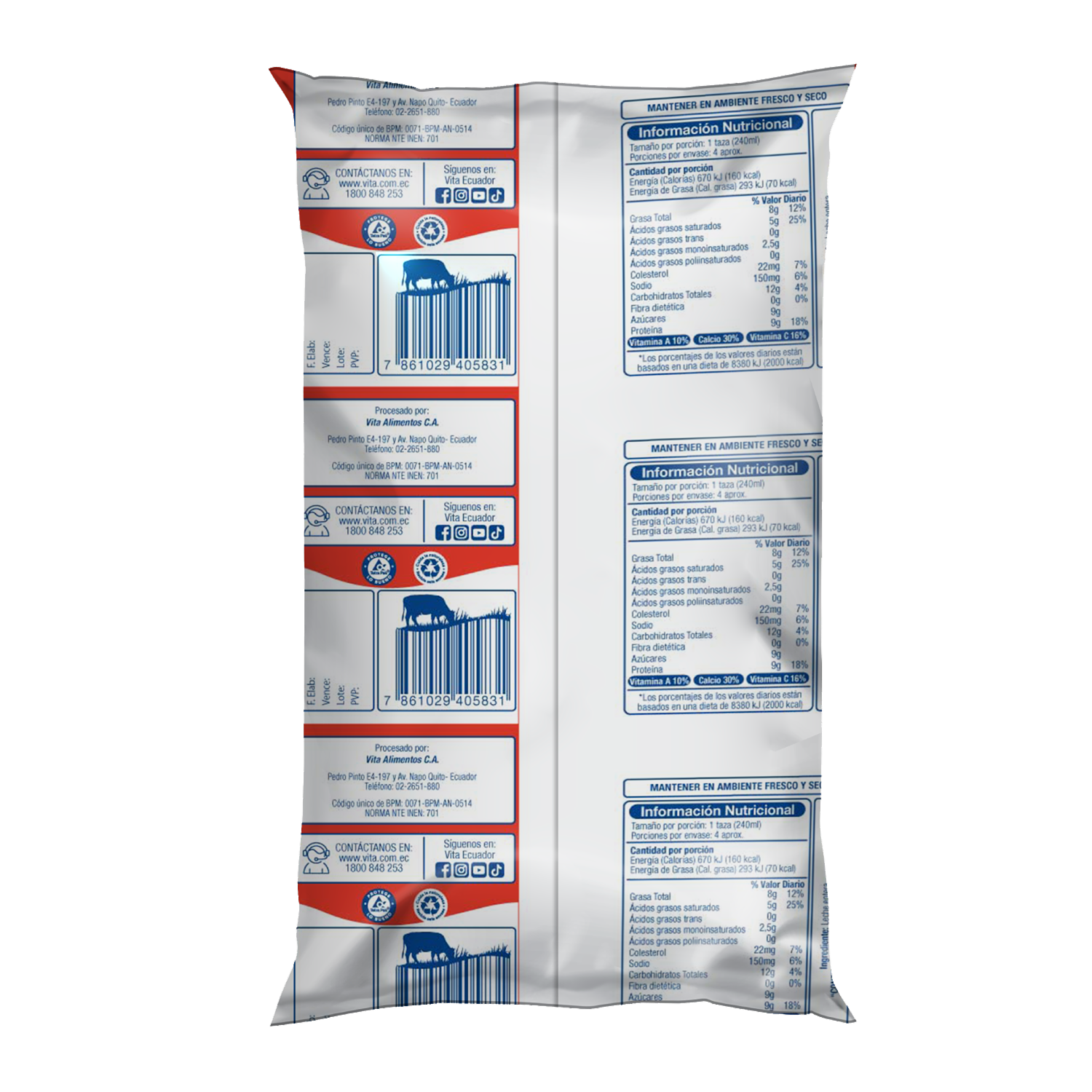 Leche Entera Tetrafino VITA 900 Ml