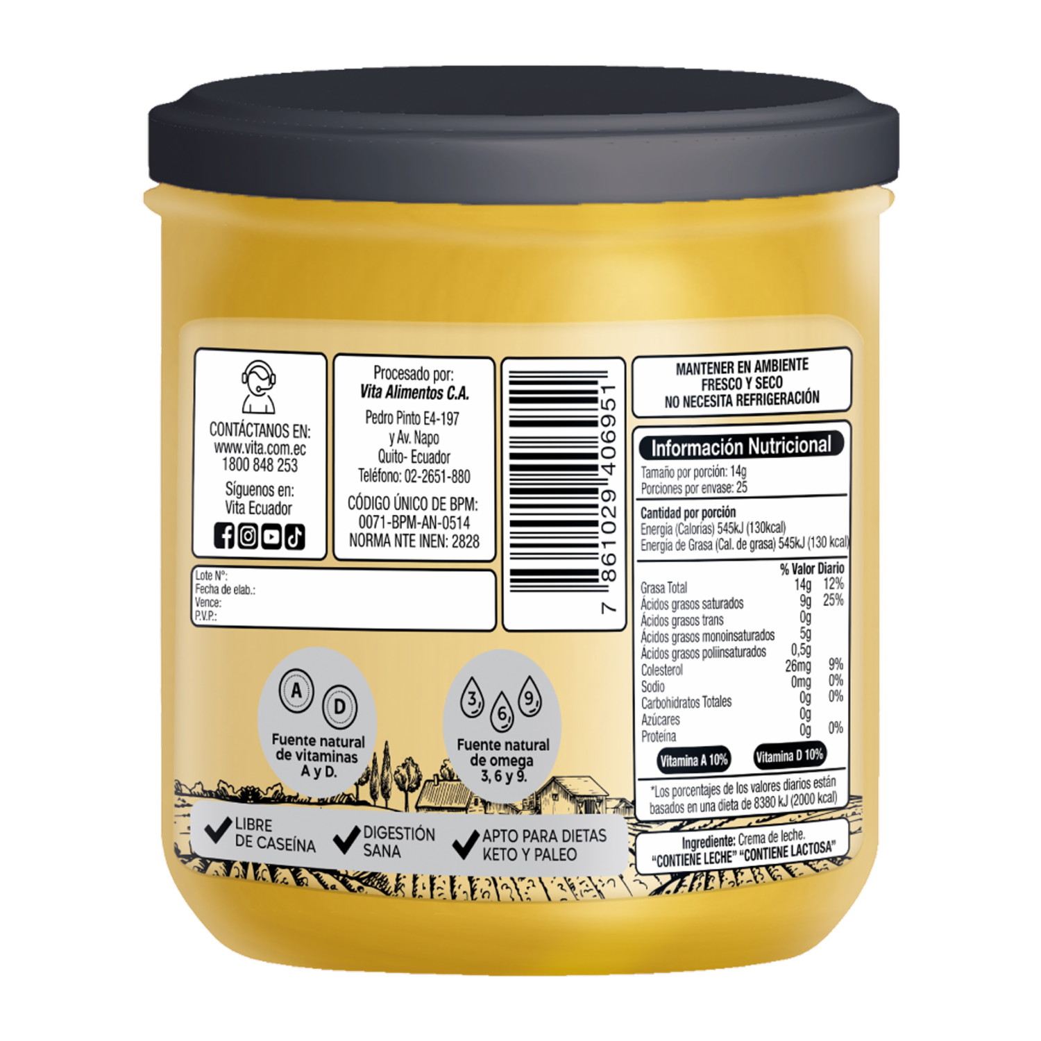 Mantequilla Ghee VITA 350 G