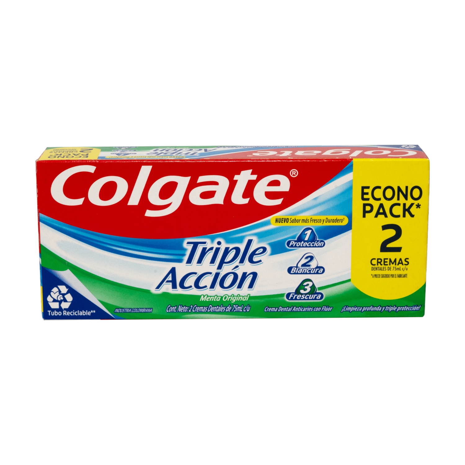 Pasta Dental Triple Acción COLGATE 3X75 Ml