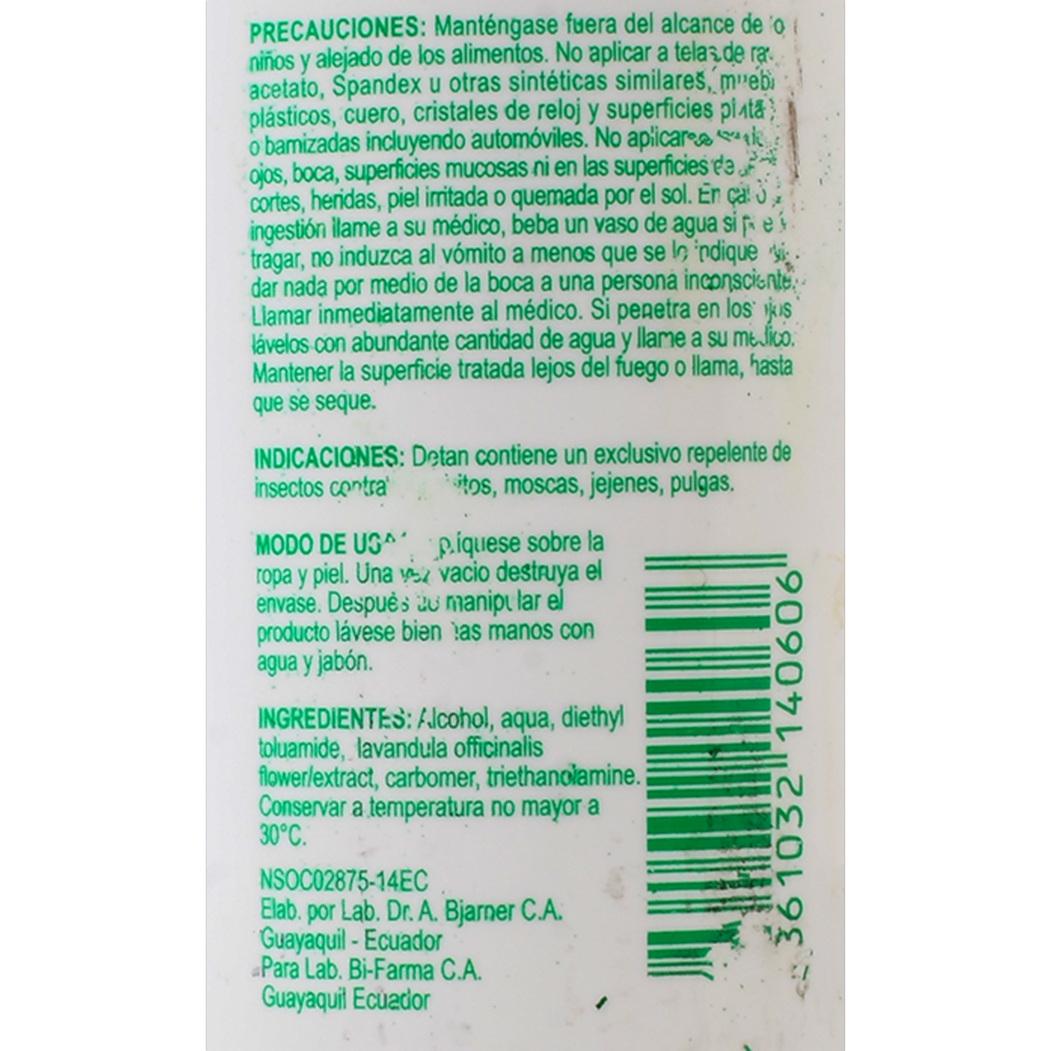 Repelente En Loción DETAN 120 Ml