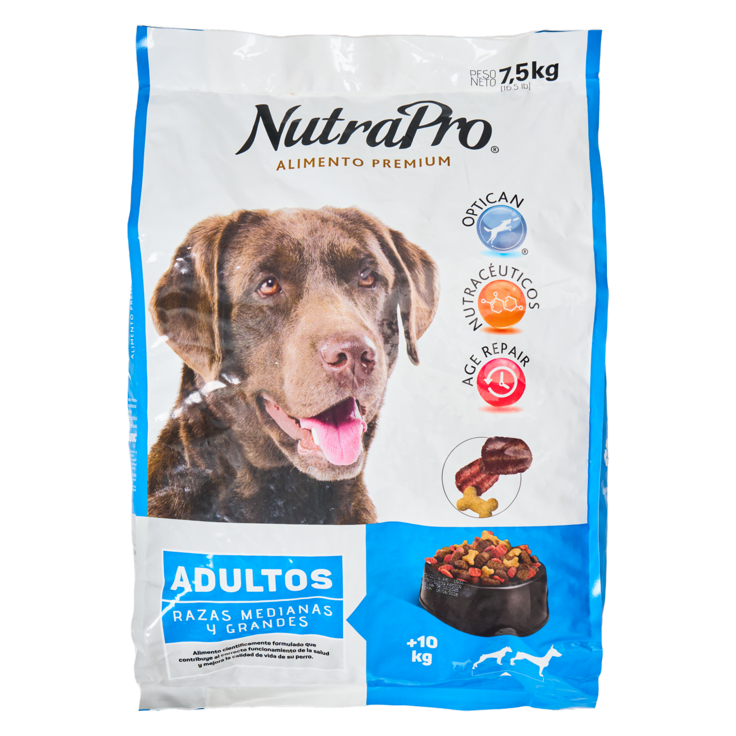 Alimento Para Perros Adultos Razas Mediana Y Grande NUTRAPRO 7500 G