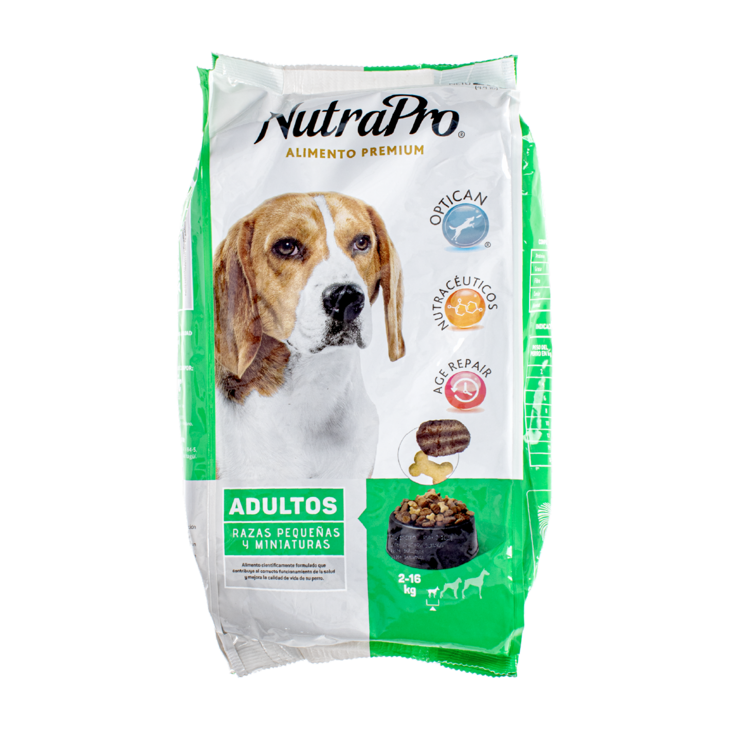 Alimento Para Perros Adultos Raza Pequeña Mediana NUTRAPRO 2 Kg