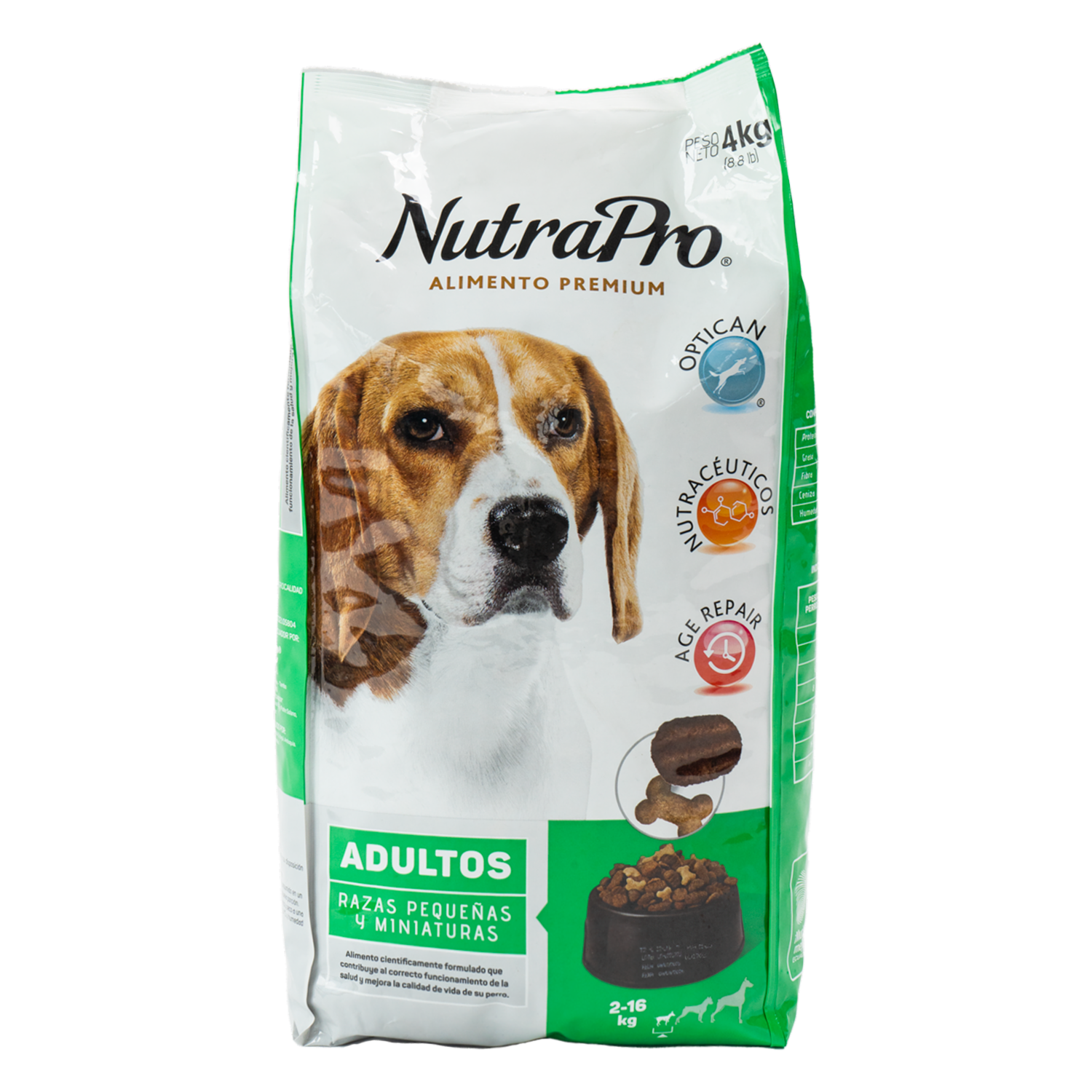 Alimento Para Perros Adultos Raza Pequeña Y Mediana NUTRAPRO 4 Kg