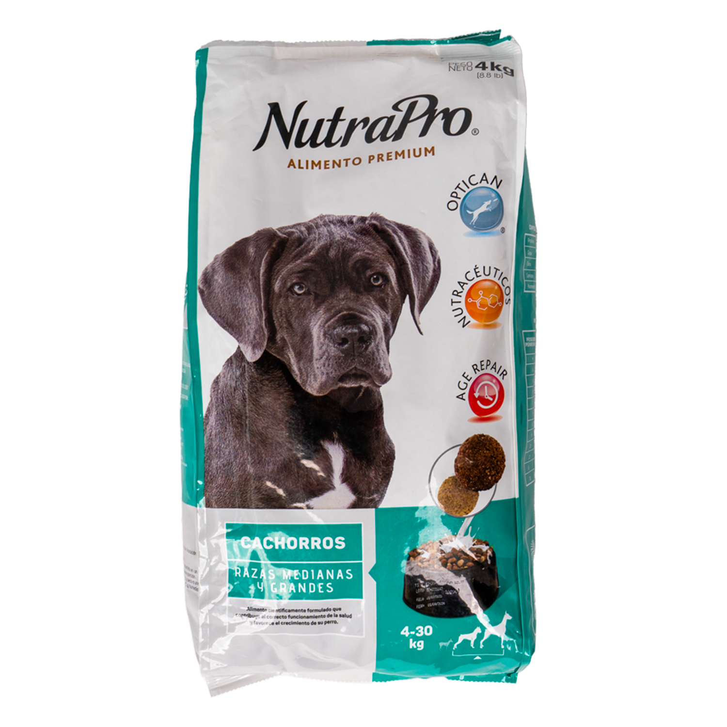 Alimento Para Perros Cachorros Raza Pequeña Mediana Y Grande NUTRAPRO 4 Kg