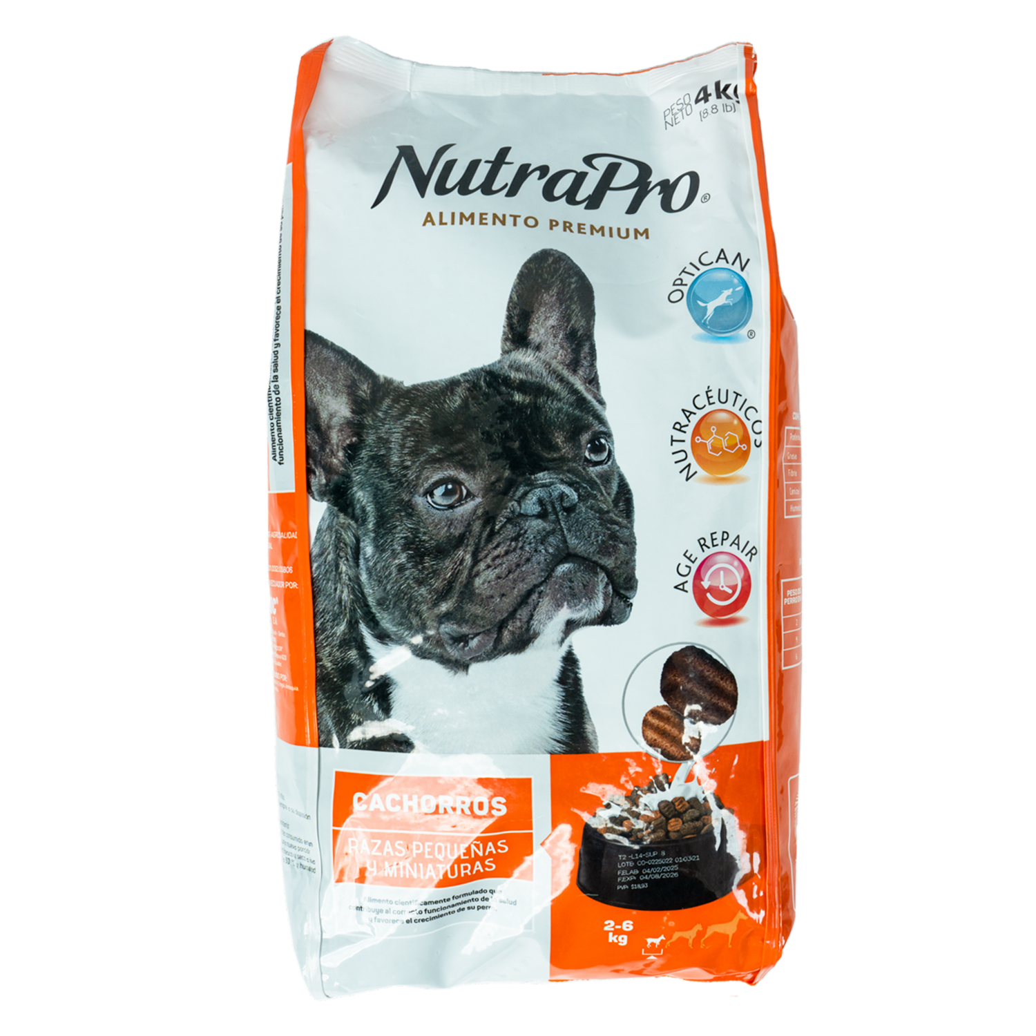 Alimento Para Perros Cachorro Raza Pequeñas Y Miniaturas NUTRAPRO 4 Kg