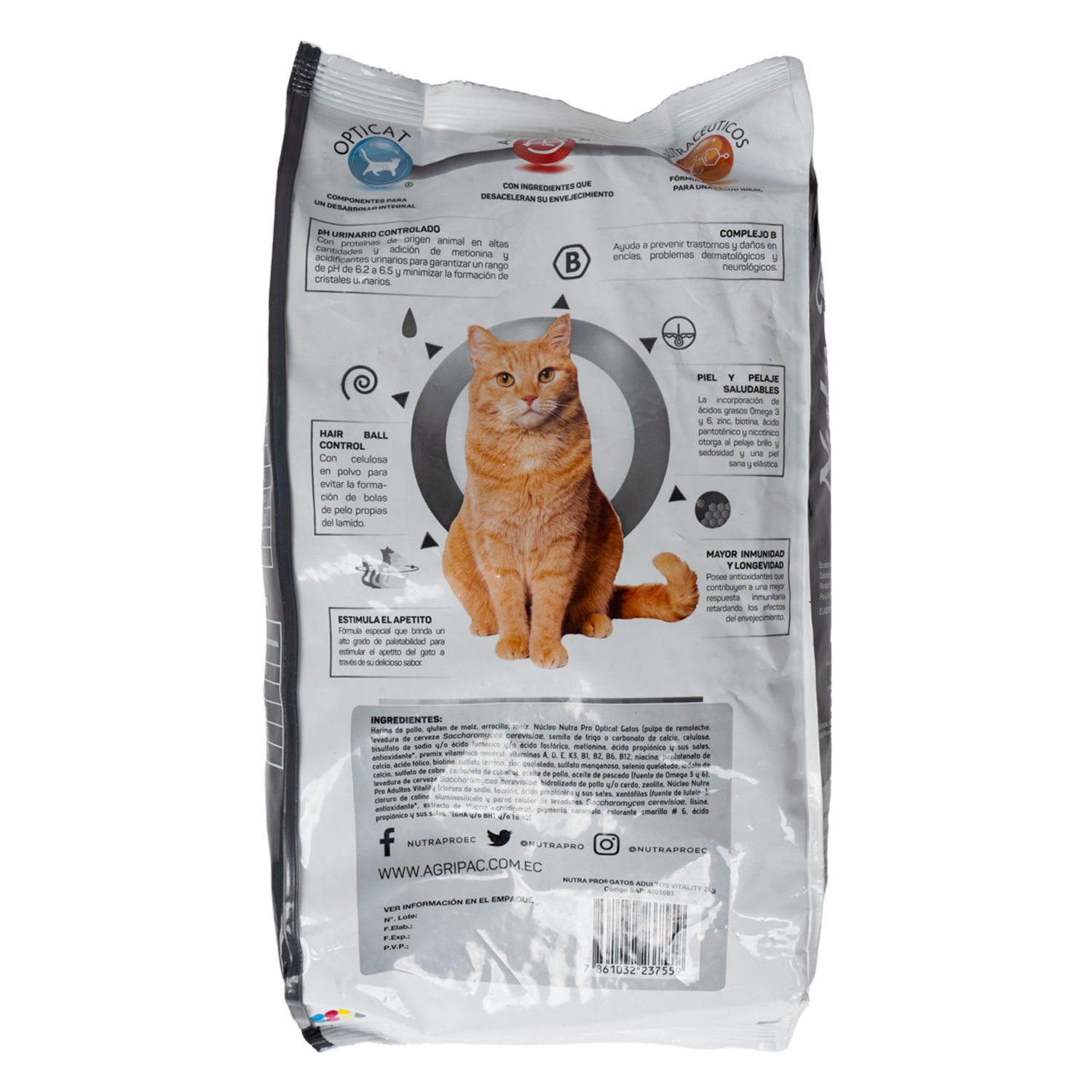 Alimento Para Gatos Vitality Adultos NUTRAPRO 2 Kg