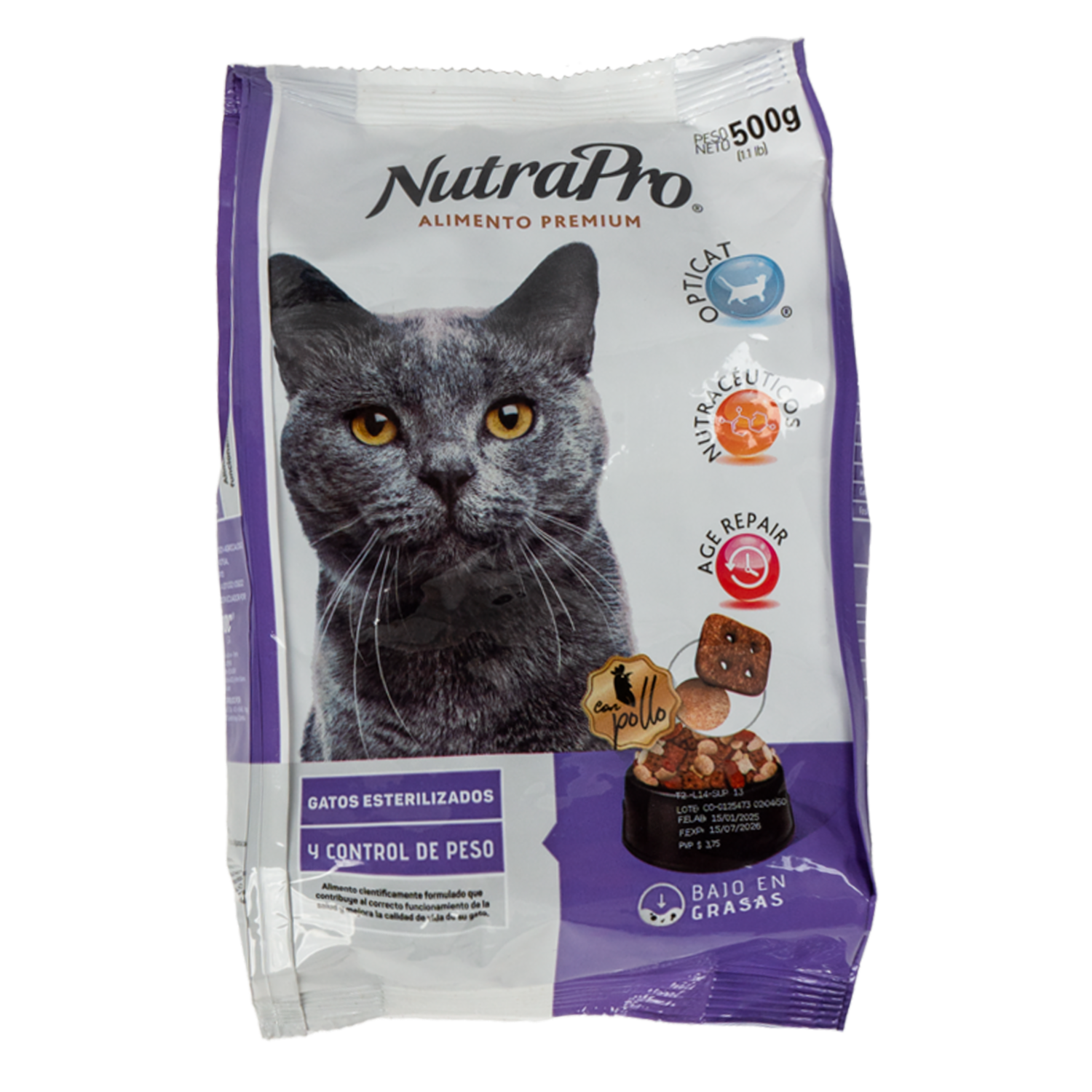 Alimento Para Gatos Vitality Bajo En Grasa NUTRAPRO 500 G