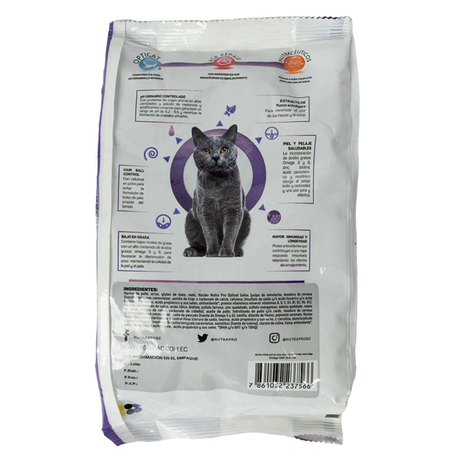 Alimento Para Gatos Vitality Bajo En Grasa NUTRAPRO 500 G