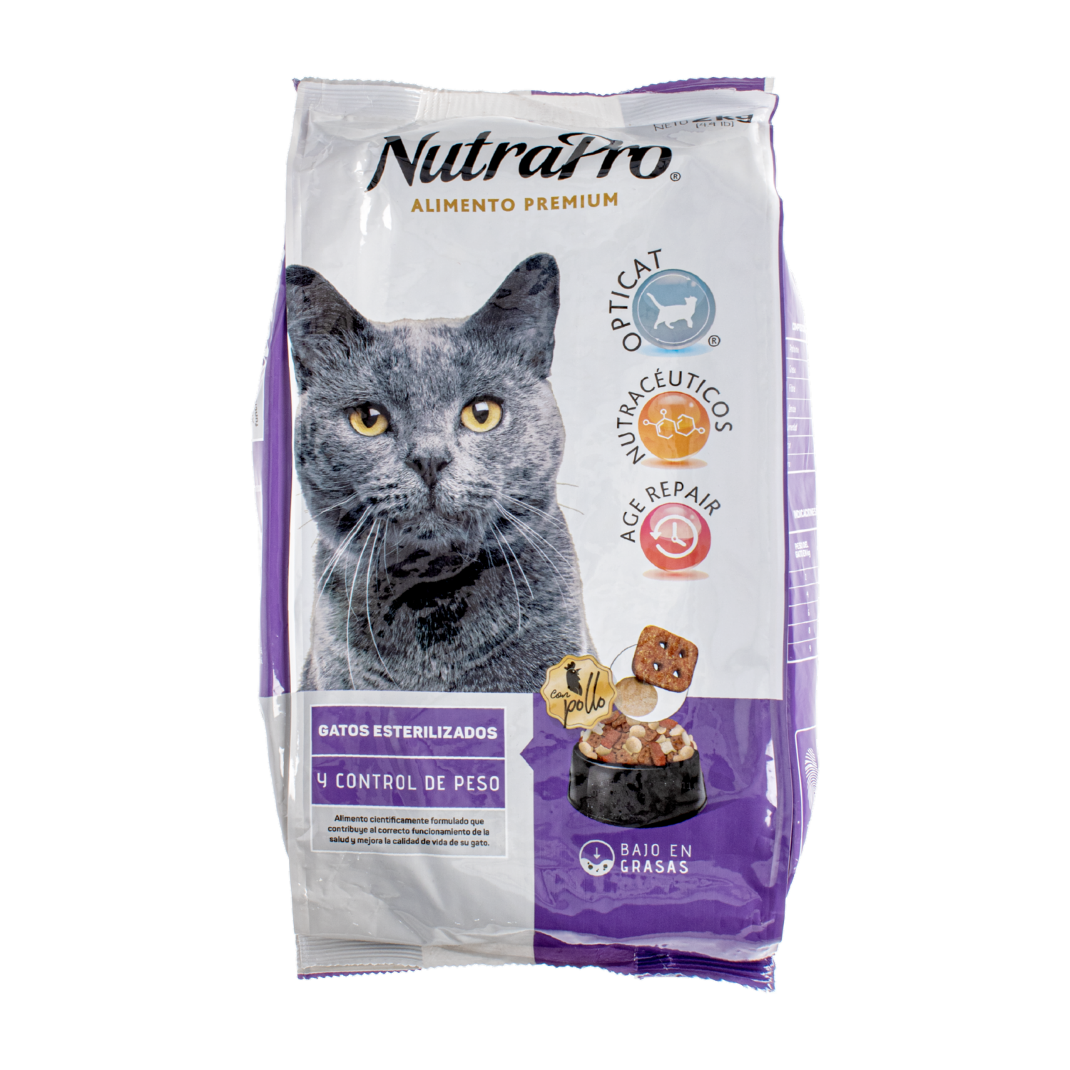 Alimento Para Gatos Esterilizados Y Control De Peso NUTRAPRO 2 Kg