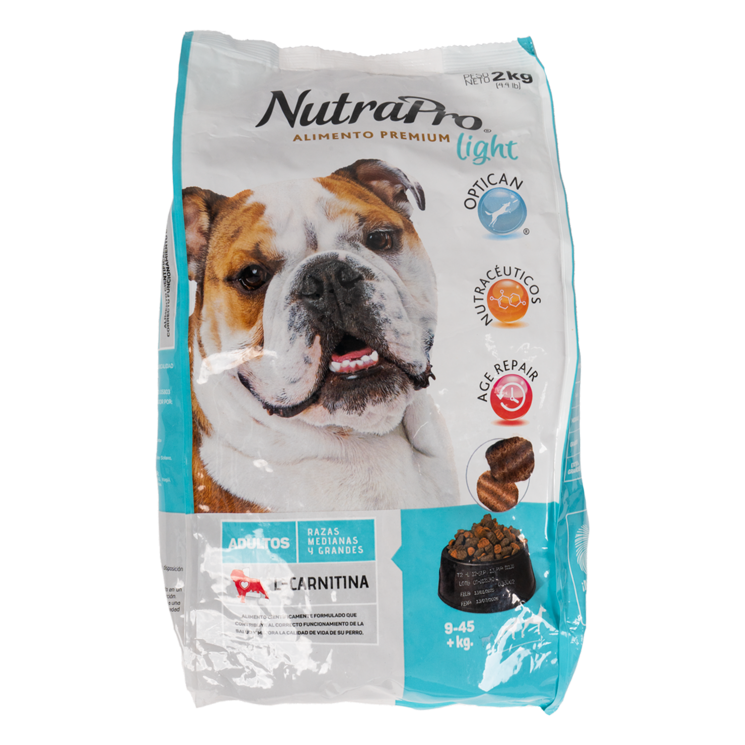 Alimento Para Perros Adultos Light NUTRAPRO 2 Kg