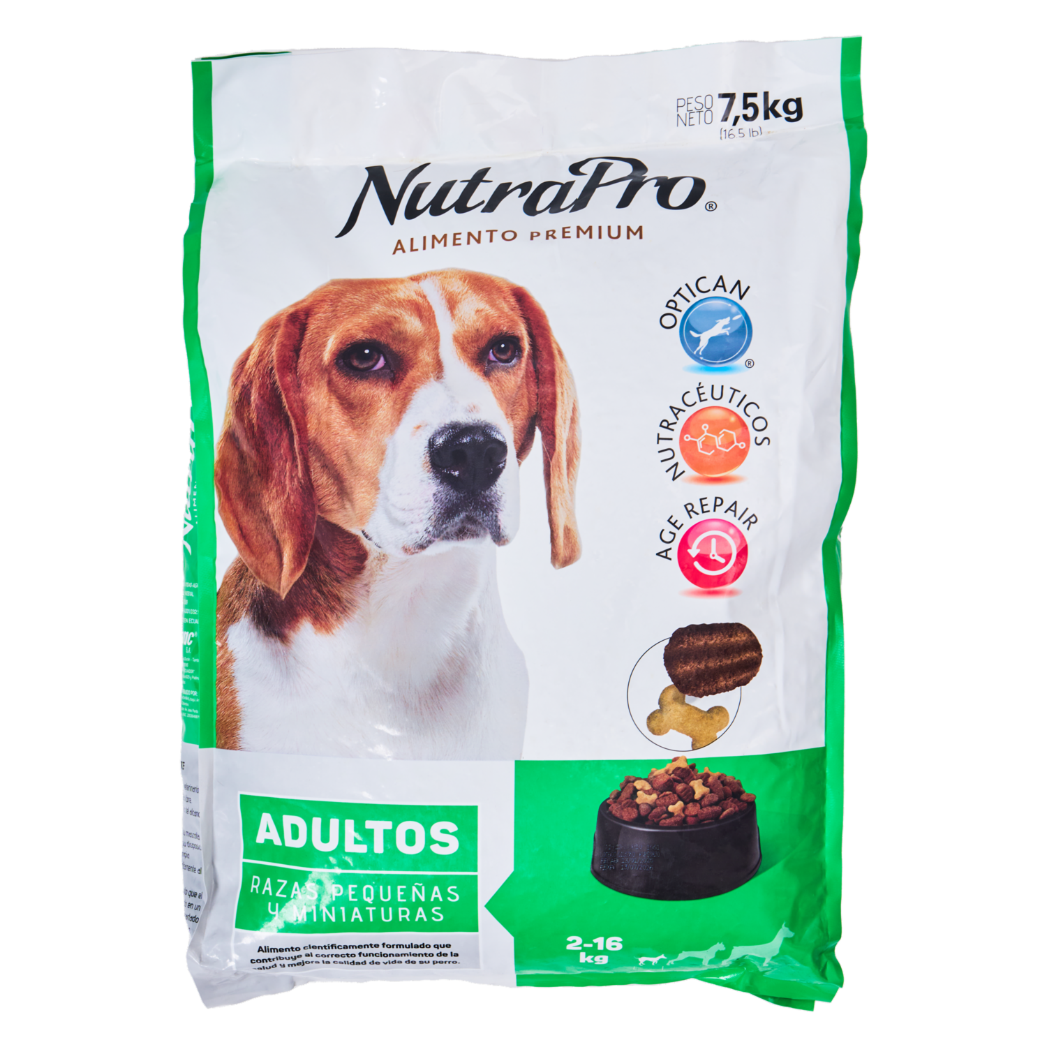 Alimento Para Perros Adultos Razas Pequeñas NUTRAPRO 7,5 Kg