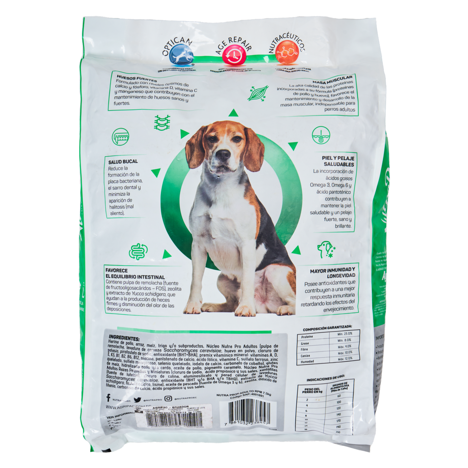 Alimento Para Perros Adultos Razas Pequeñas NUTRAPRO 7,5 Kg