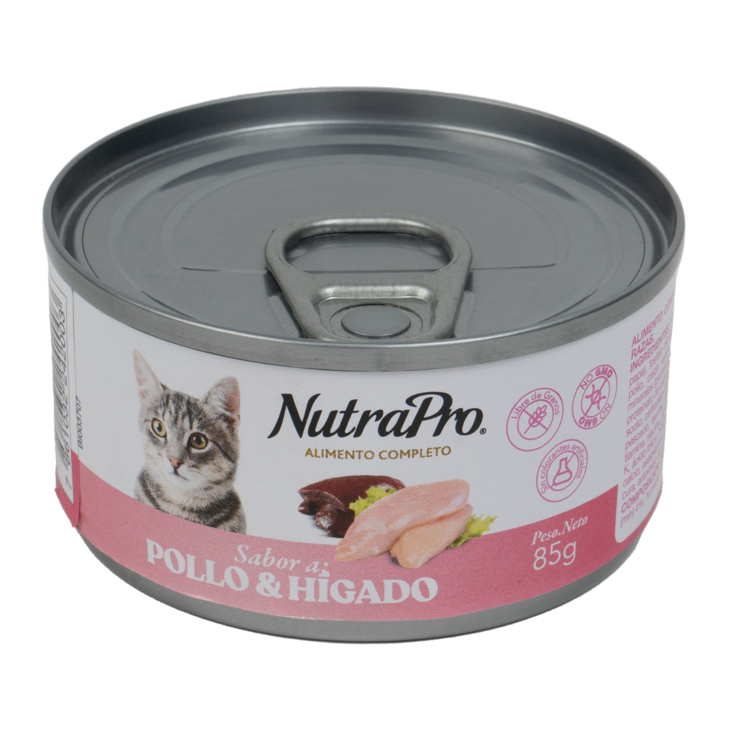 Alimento Para Gatos Sabor A Pollo E Hígado En Lata NUTRAPRO 85 G