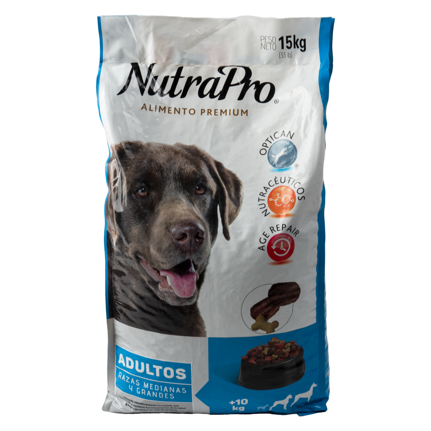 Alimento Para Perros Adultos NUTRAPRO 15 Kg