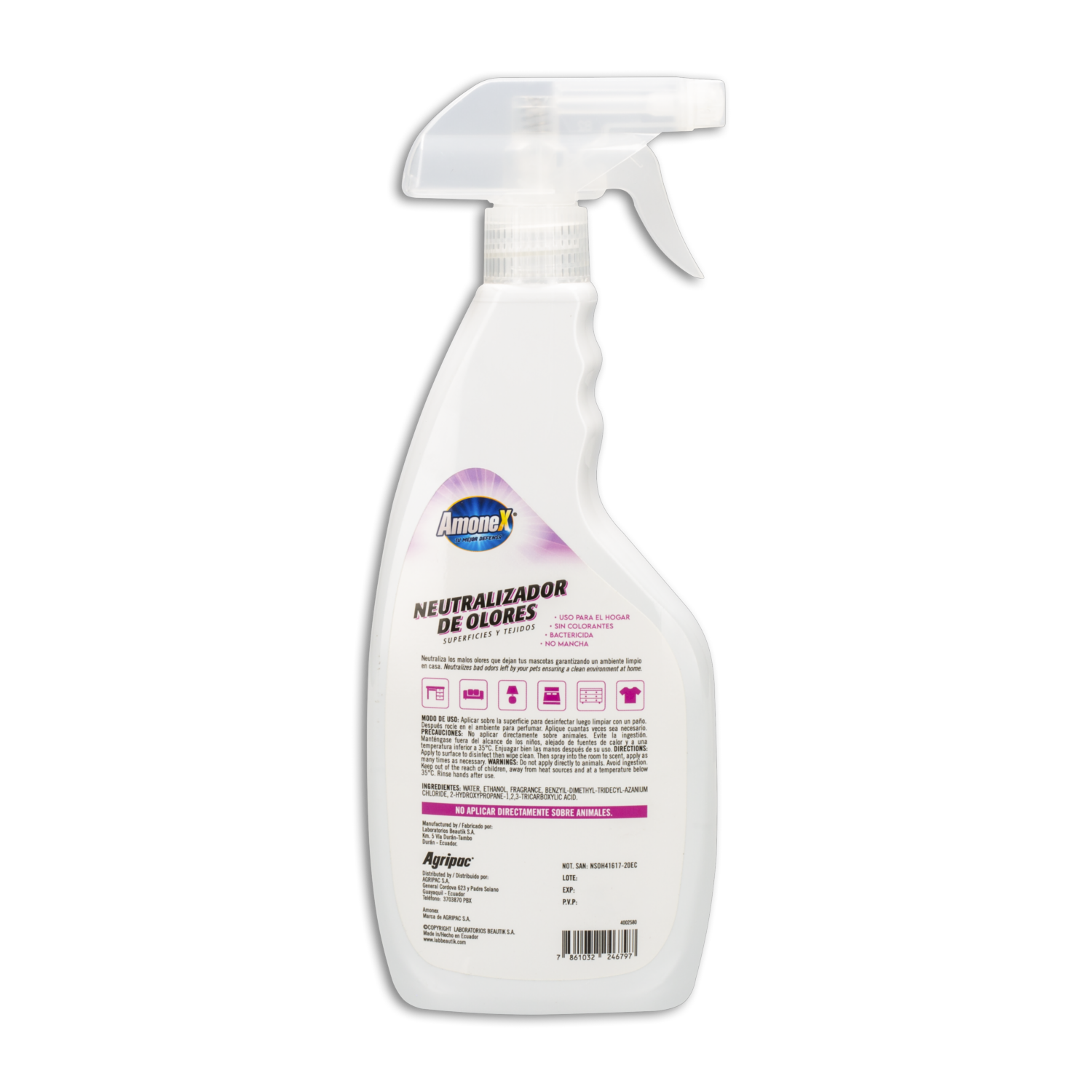 Neutralizador De Olores Para Mascotas DERMAHEALTH 490 Ml