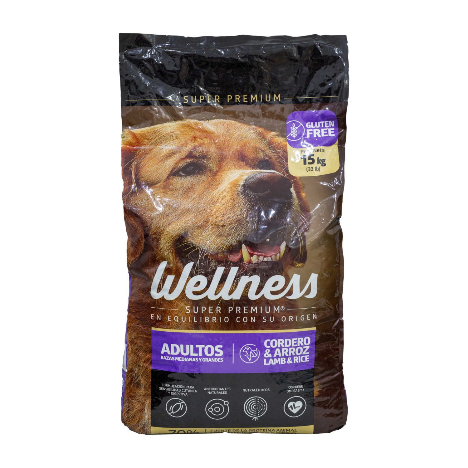 Alimento Para Perros Super Premiun Con Cordero Y Arroz Rmg WELLNESS 15000 G