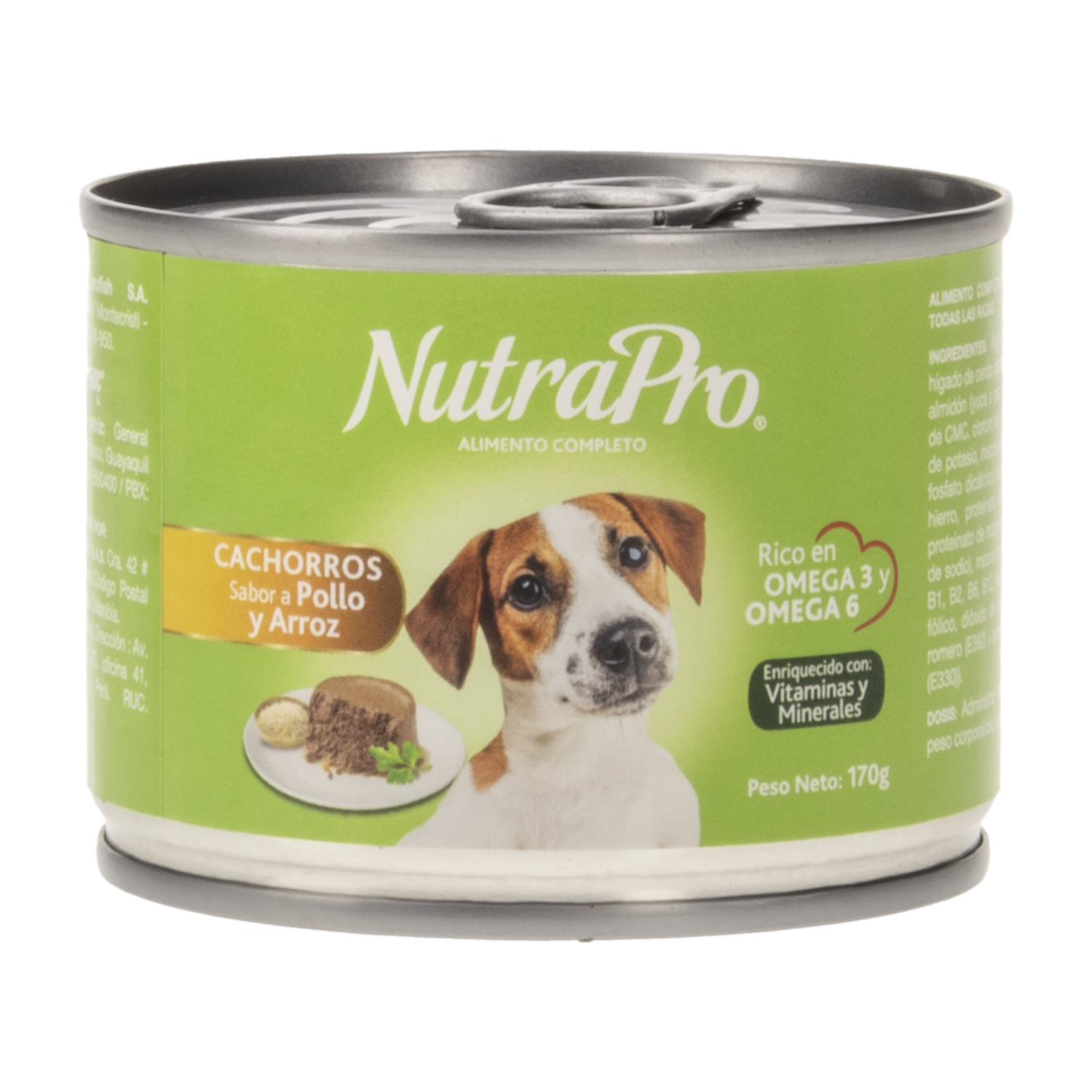 Alimento Húmedo Para Perros Cachorros Sabor A Pollo Con Arroz NUTRAPRO 170 G