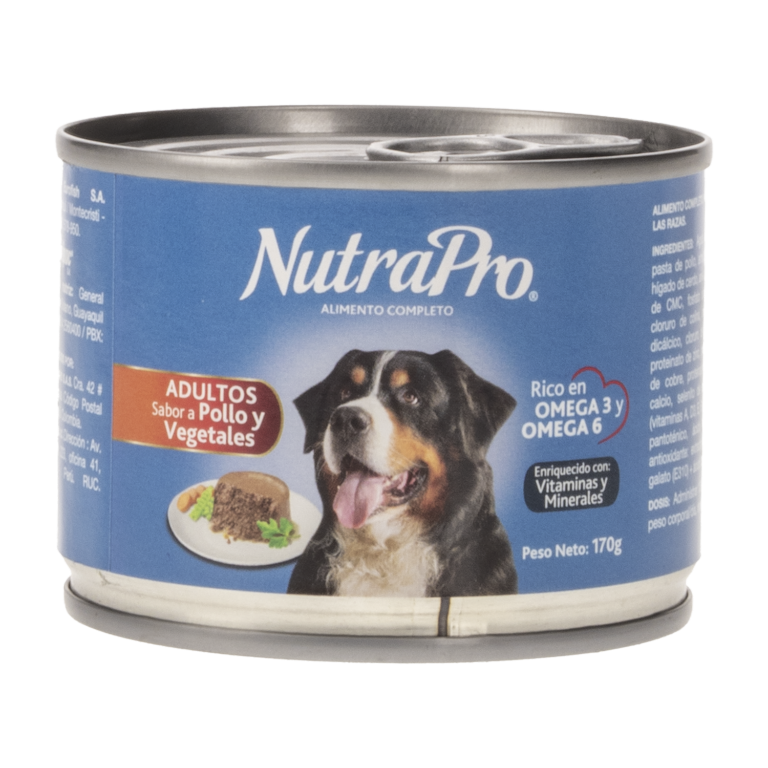 Alimento Húmedo Para Perros Adultos Sabor A Pollo Con Vegetales NUTRAPRO 170 G