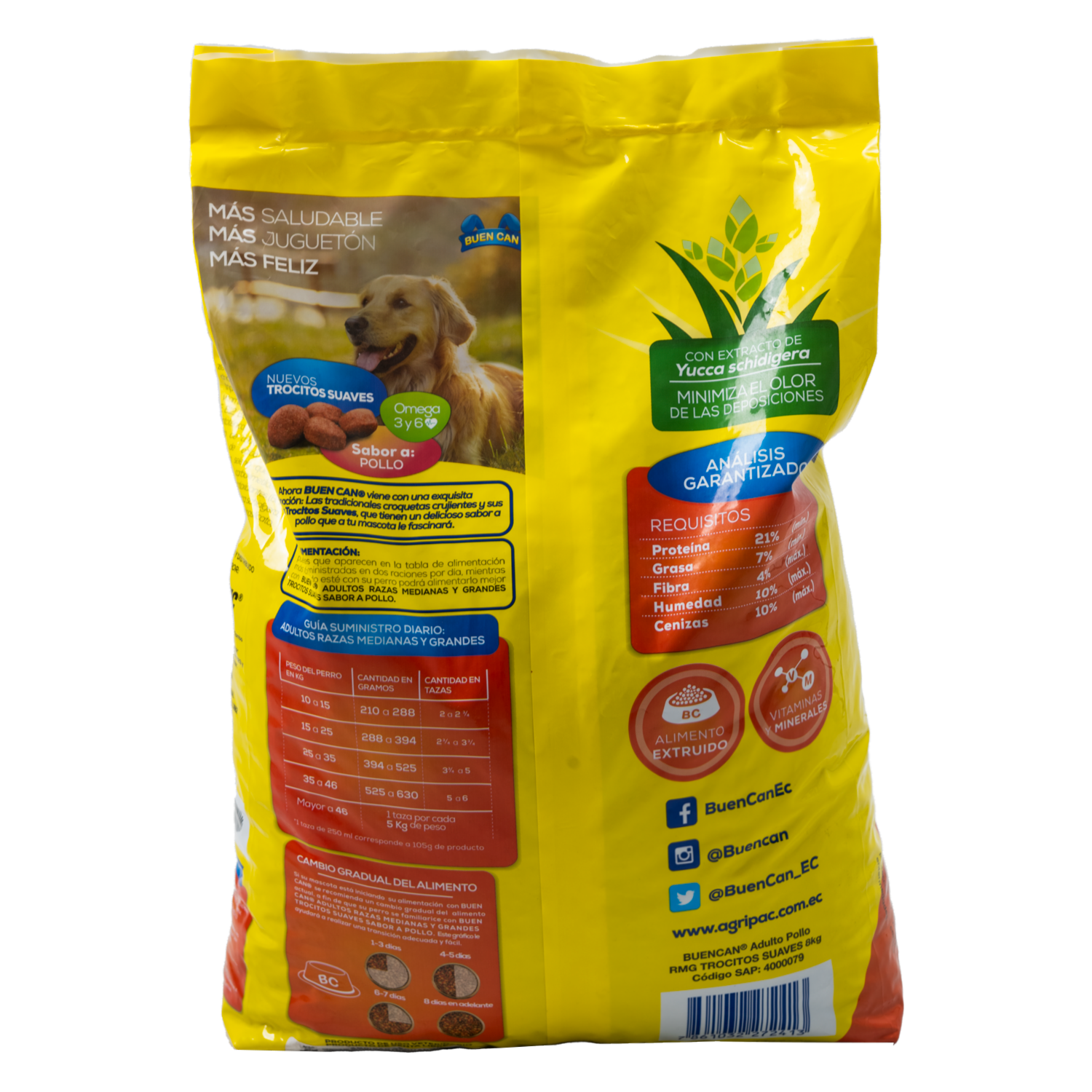 Alimento Para Perros Adulto Raza Mediana Grande Pollo BUEN CAN 8 Kg