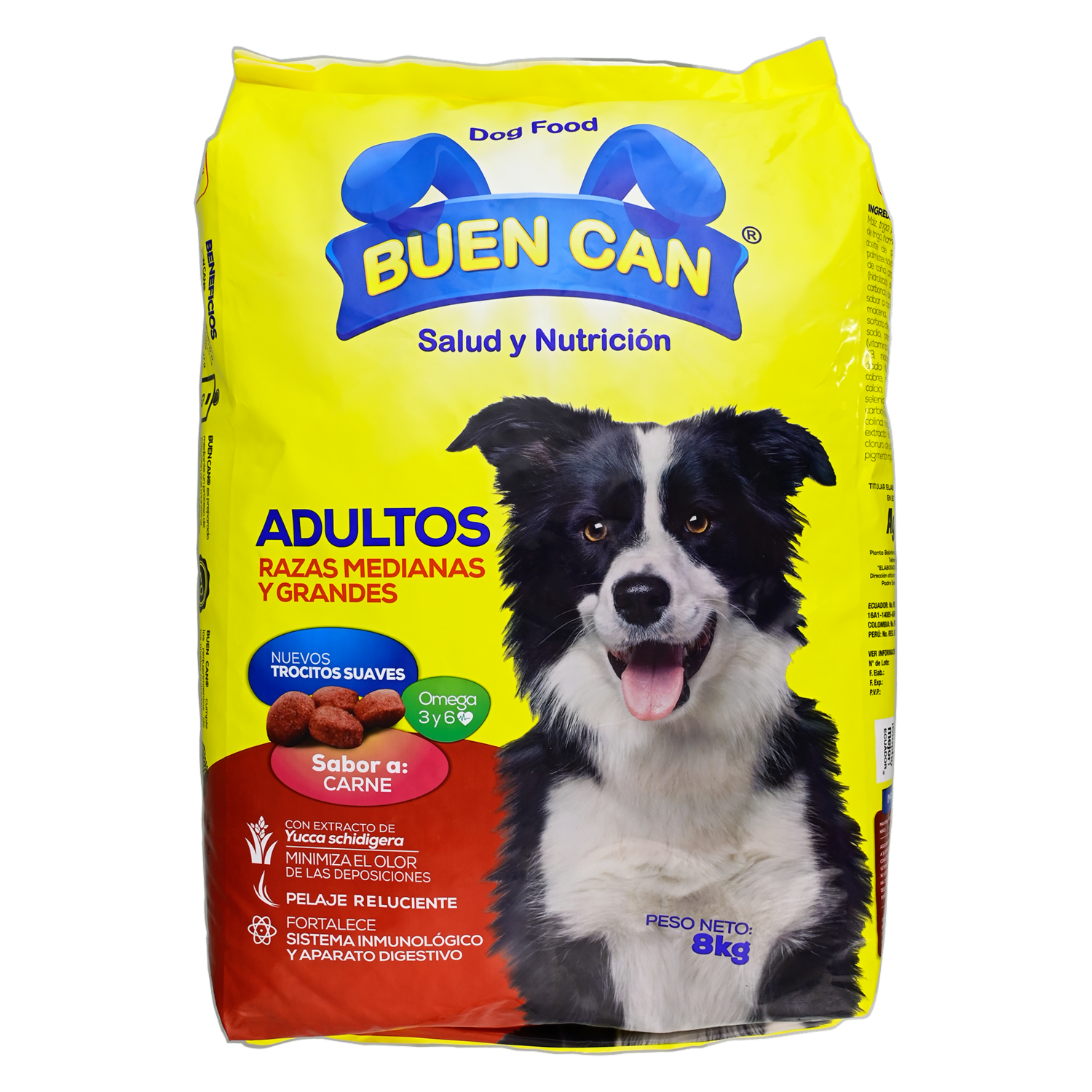 Alimento Para Perros Adulto Raza Mediana Grande Sabor A Carne BUEN CAN 8 Kg