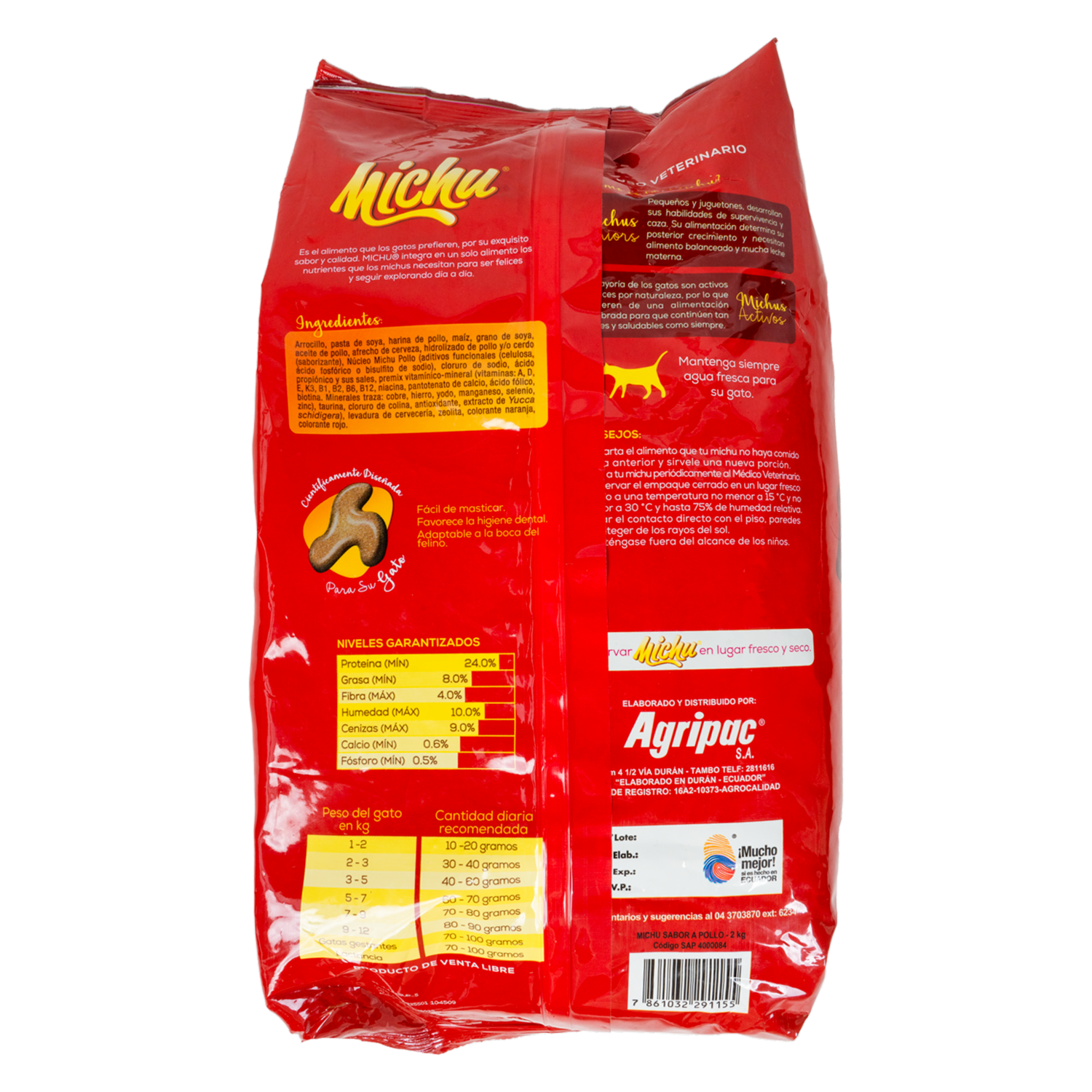 Alimento Para Gatos Adultos MICHU 2000 G