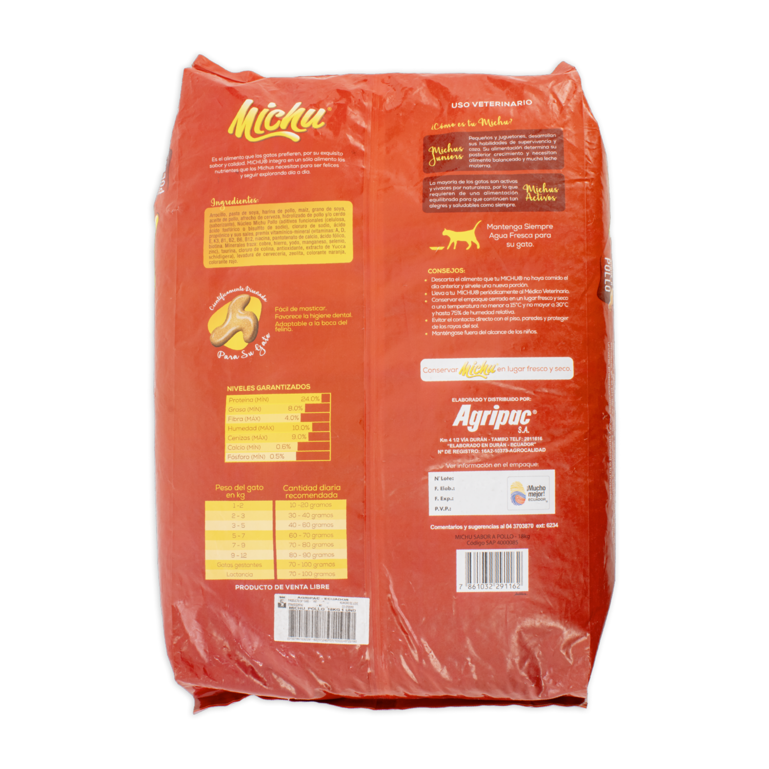 Alimento Para Gatos Sabor A Pollo MICHU 18 Kg