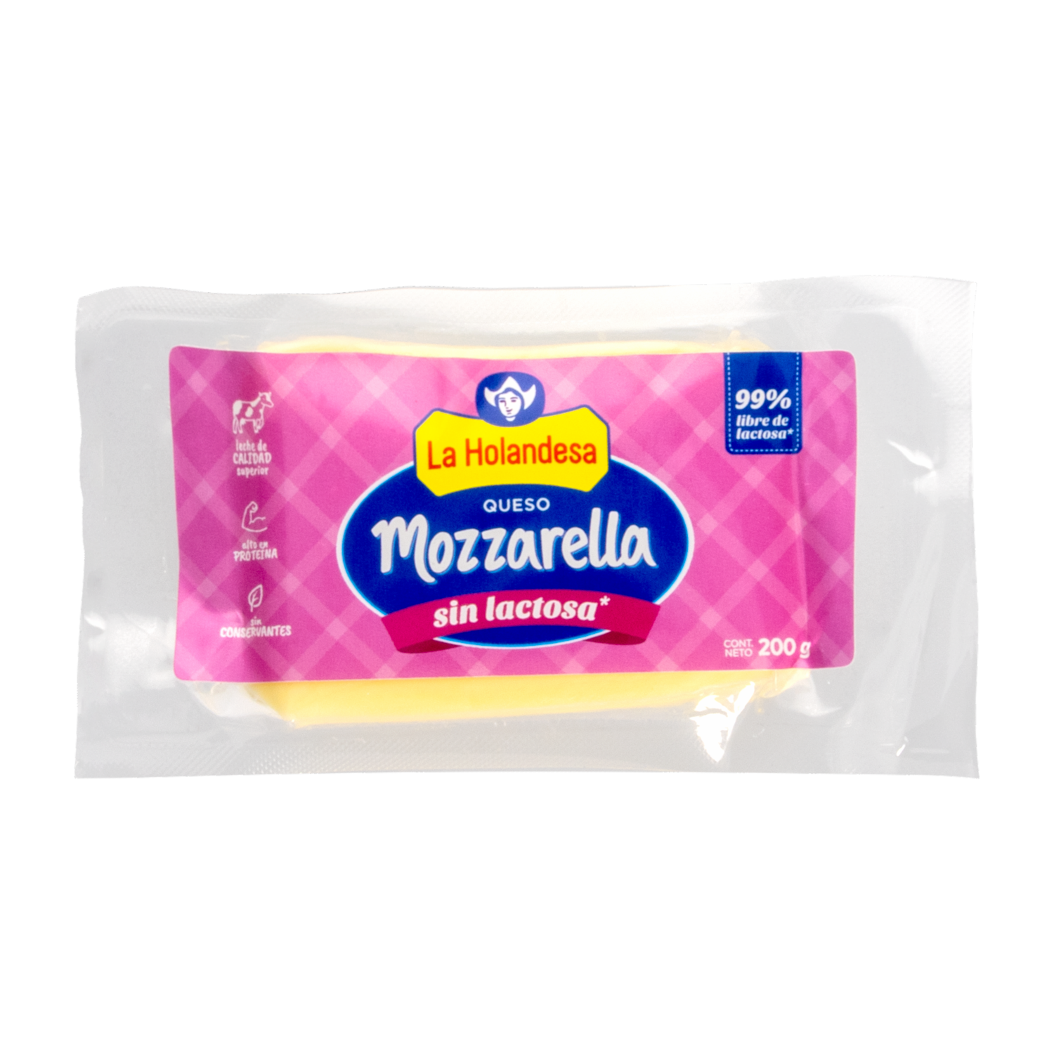 Queso Mozzarella Sin Lactosa LA HOLANDESA 200 G
