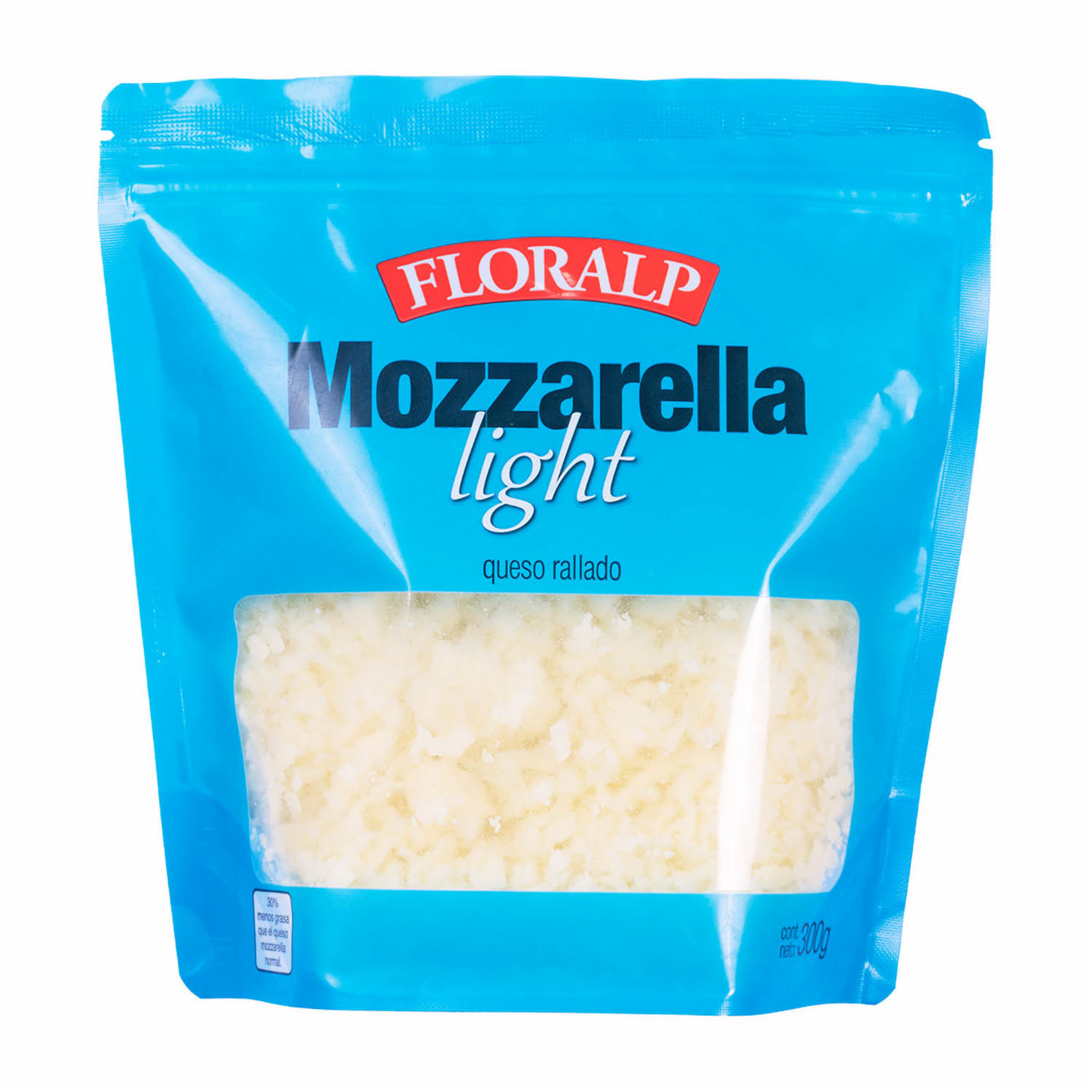 Queso Mozzarella Light Rallado FLORALP 300 G