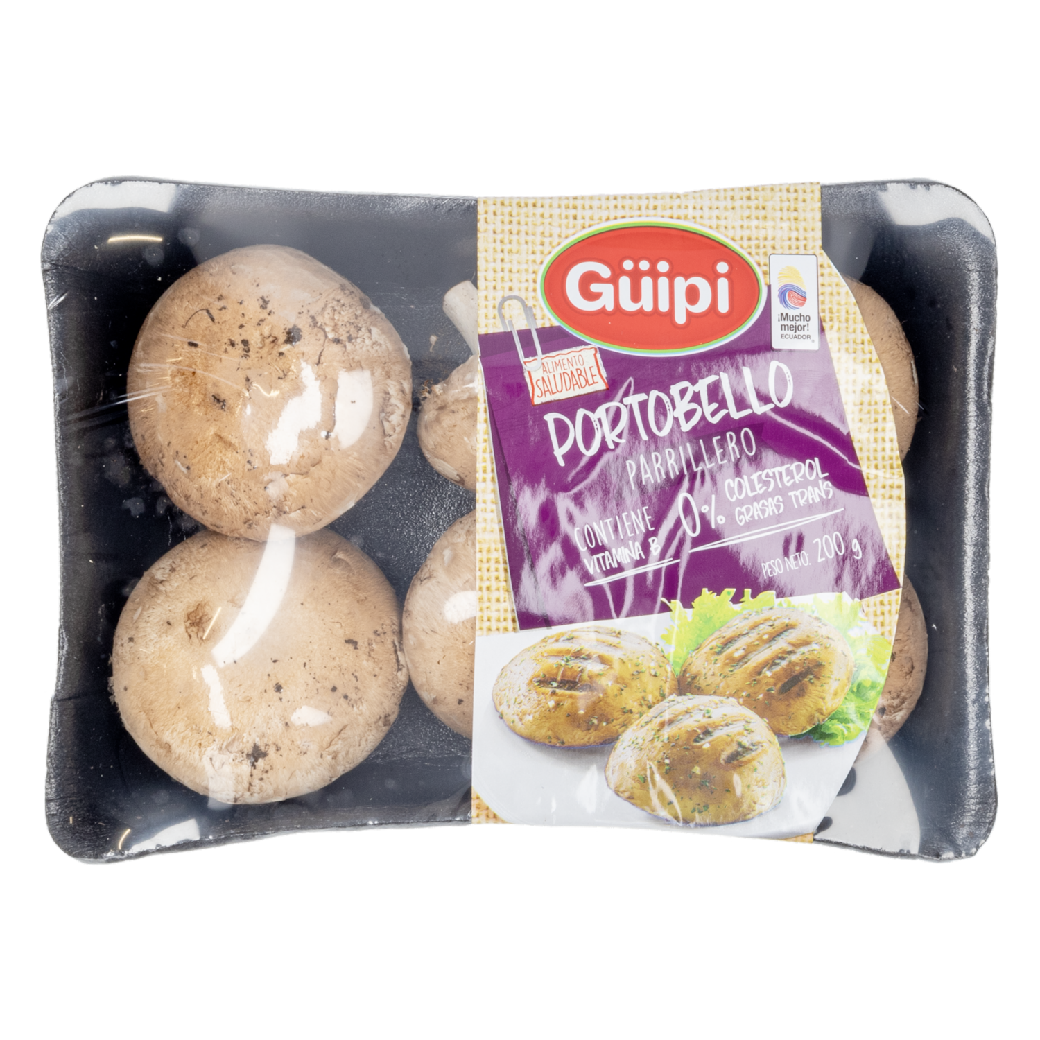 Champiñón Portobello Parrilero Entero GÜIPI 200 G