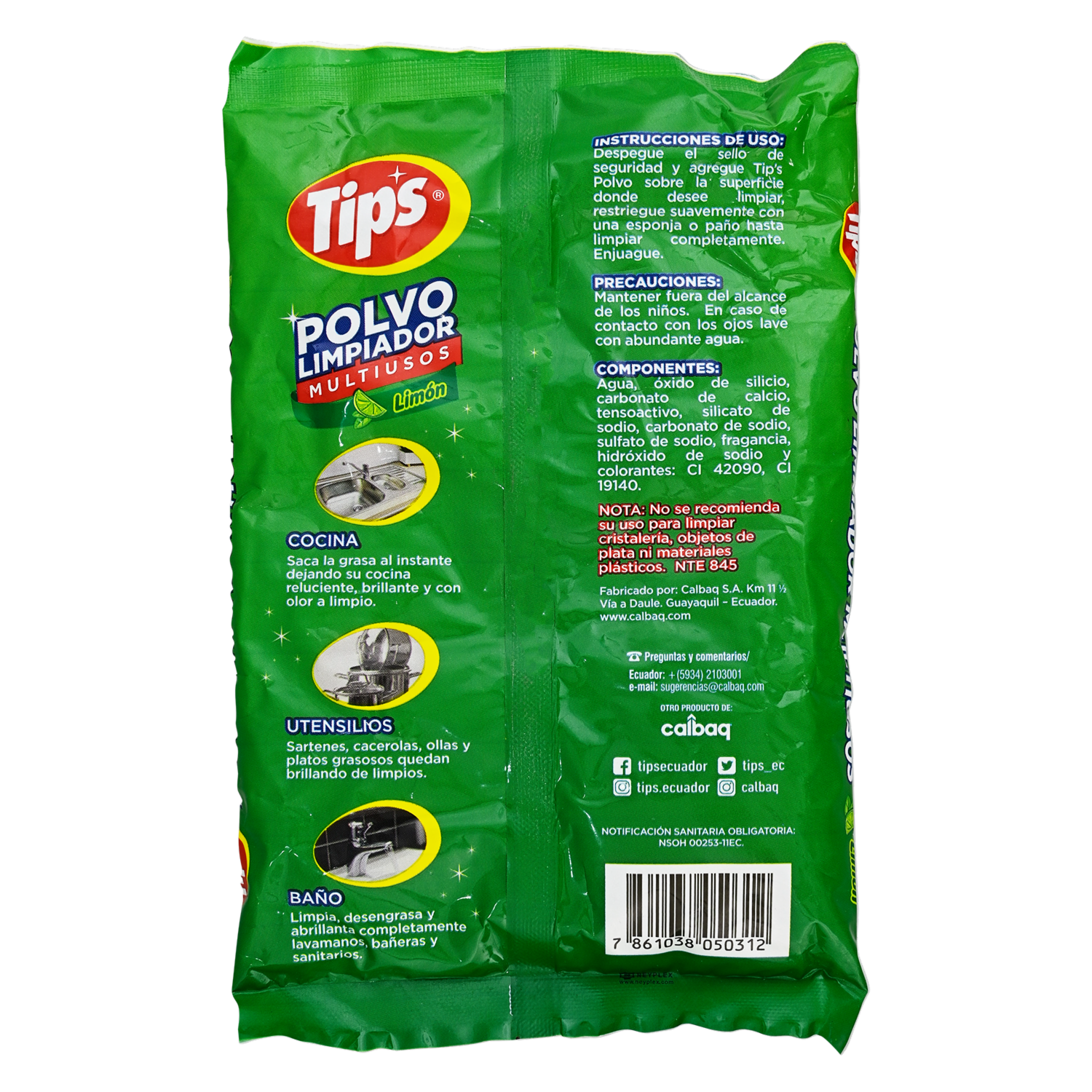 Limpiador En Polvo Aroma Limón TIPS 400 G