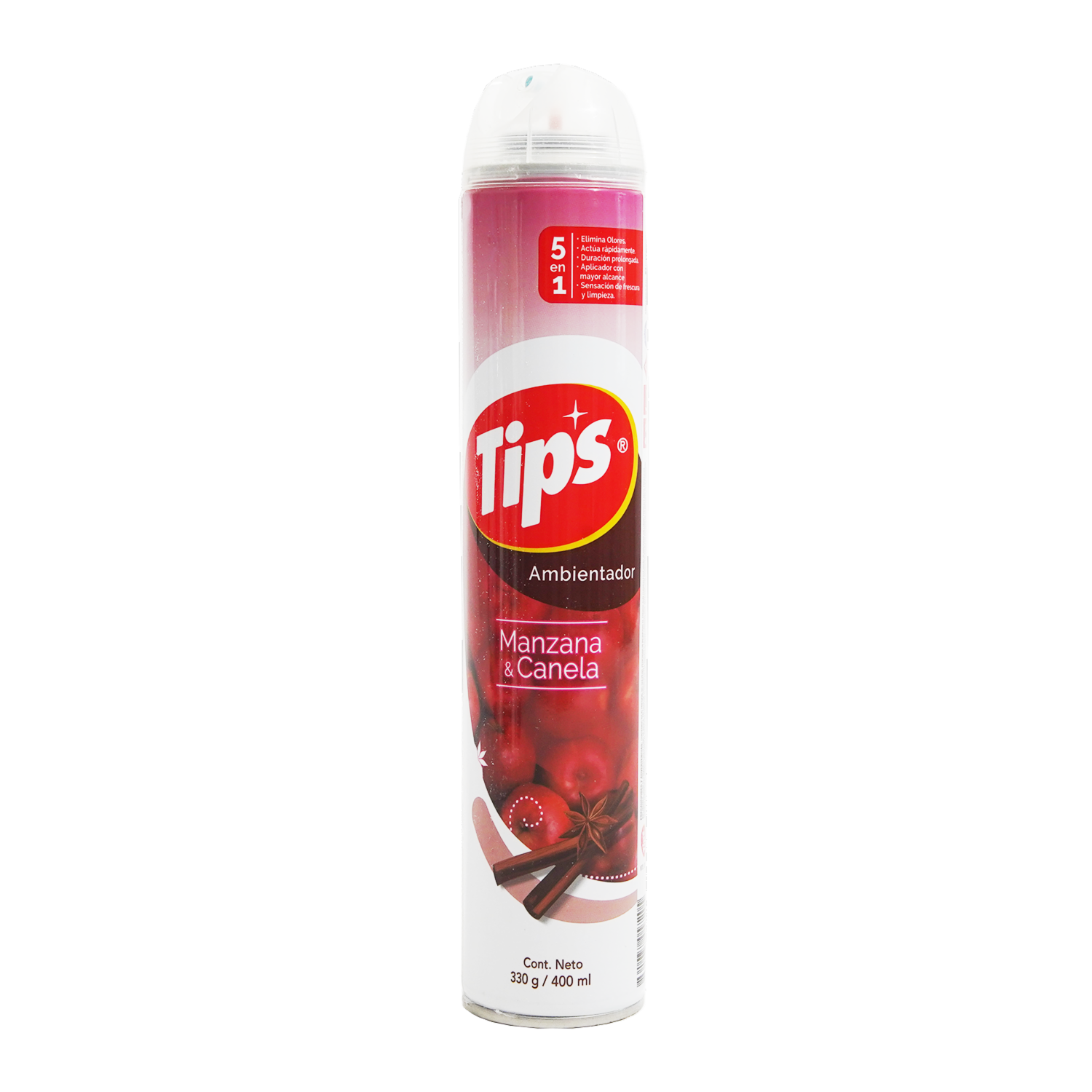 Ambientador En Spray Manzana Canela TIPS 400 Ml
