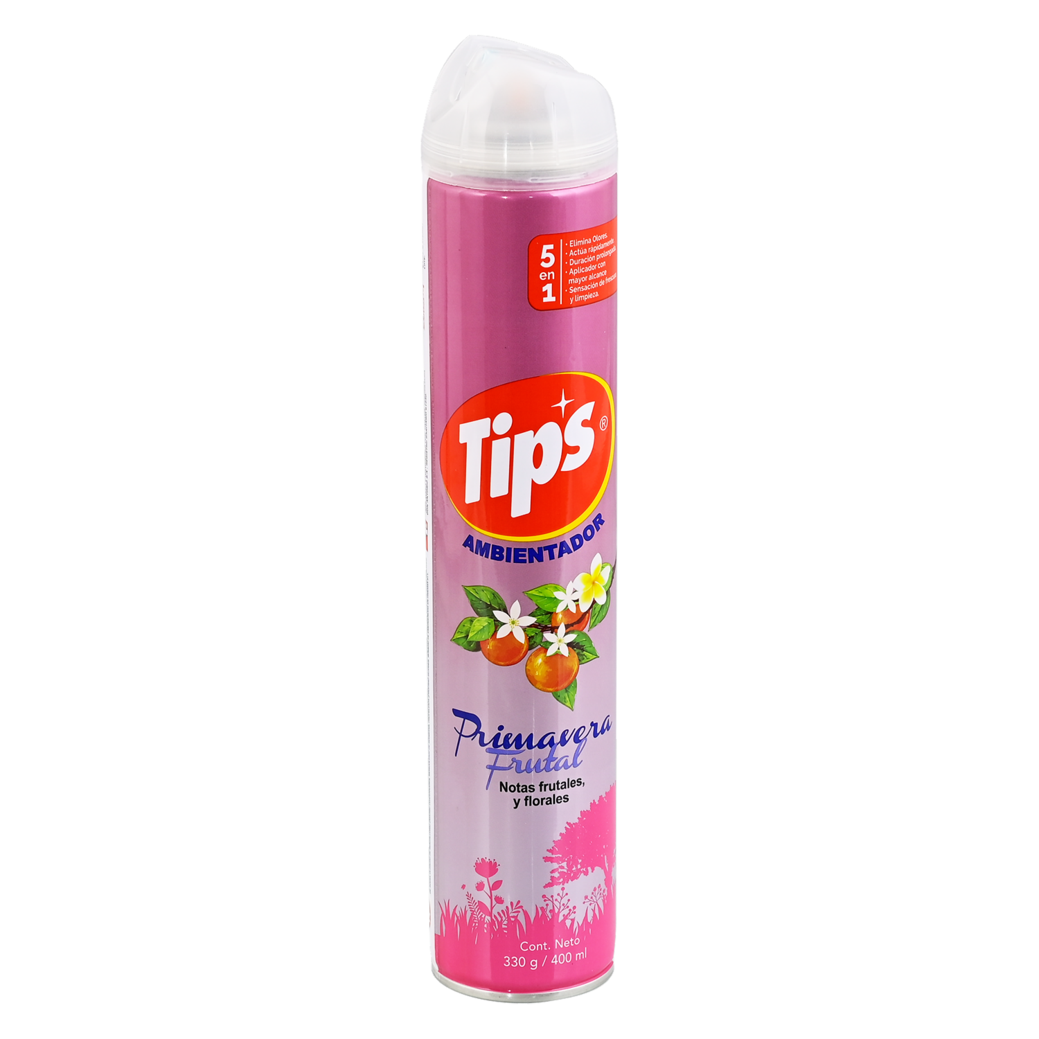 Ambientador En Spray Fragancia Primavera Frutal TIPS 400 Ml