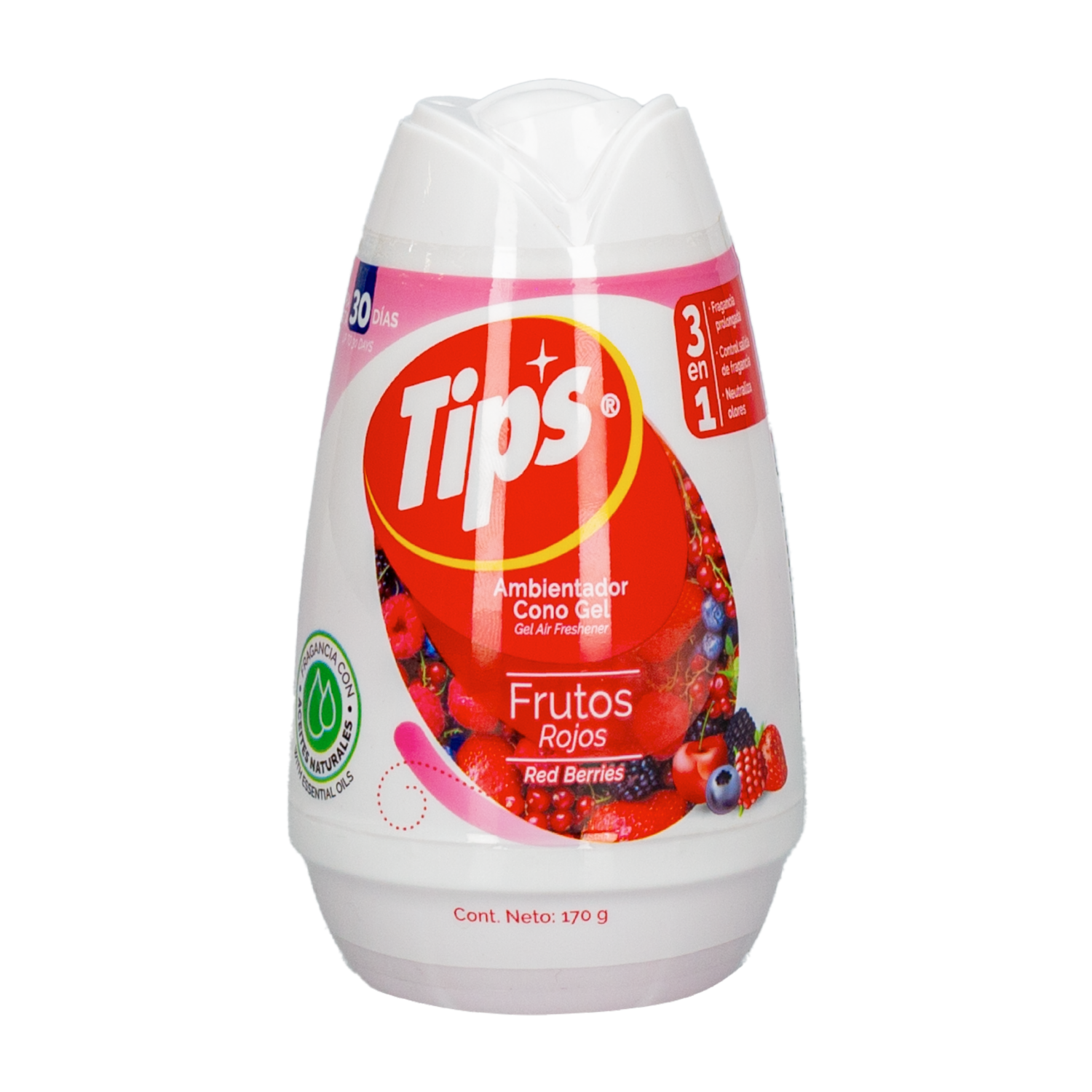 Ambiental En Gel Con Forma De Cono Con Aroma A Frutos Rojos TIPS 170 G