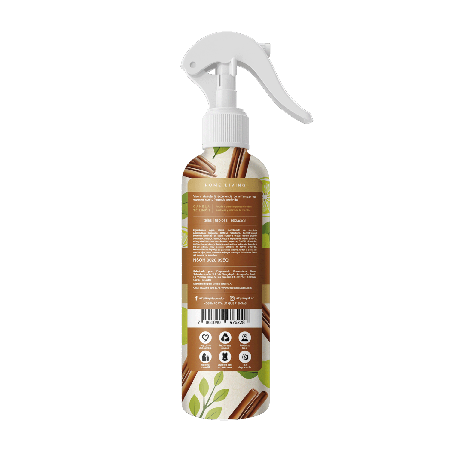 Fragancia Ambiental Canela Y Té De Limón ALQUIMYST 250 Ml
