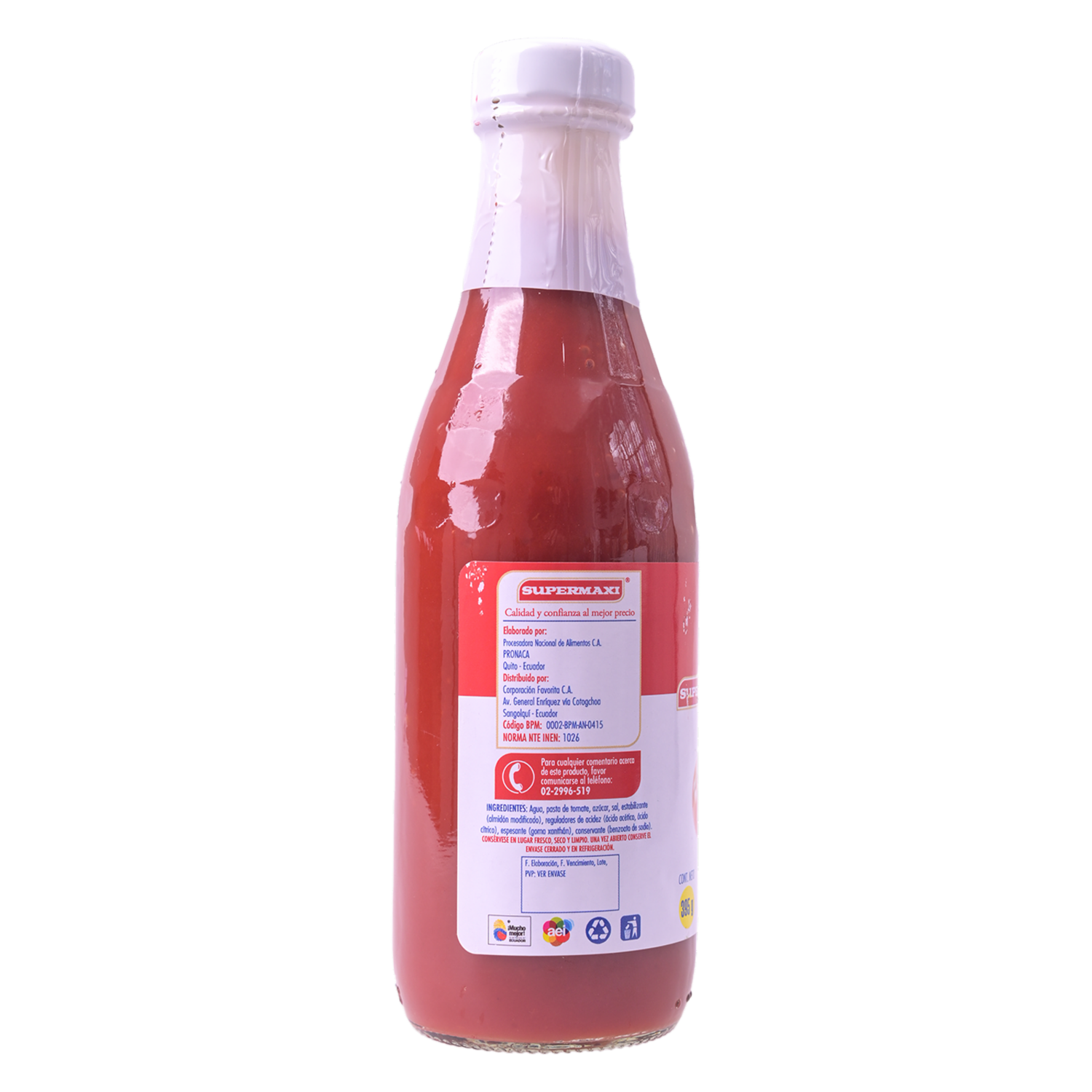 Salsa De Tomate Básica SUPERMAXI 395 G