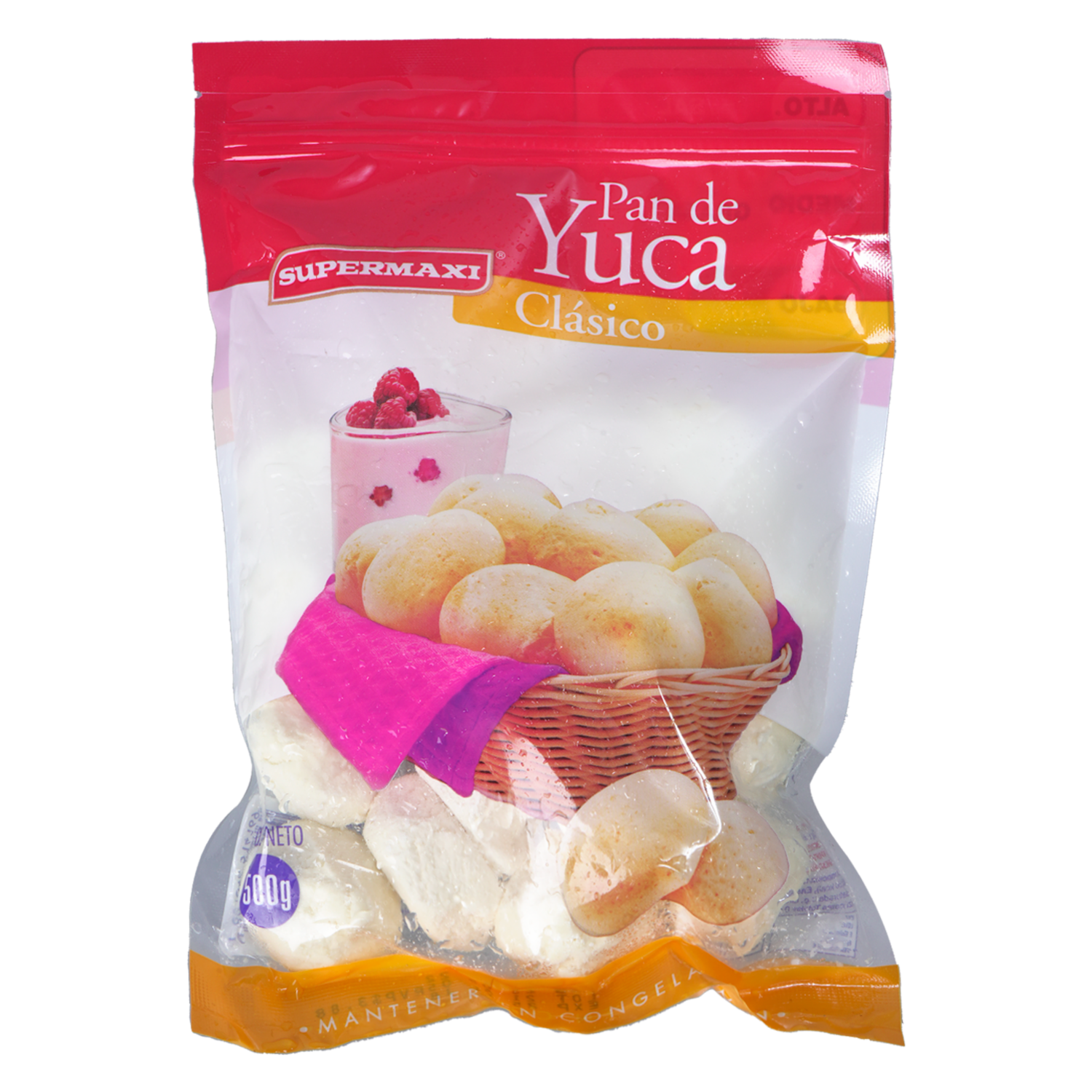 Pan De Yuca Clásico Congelado Con Queso Sin Gluten SUPERMAXI 500 G