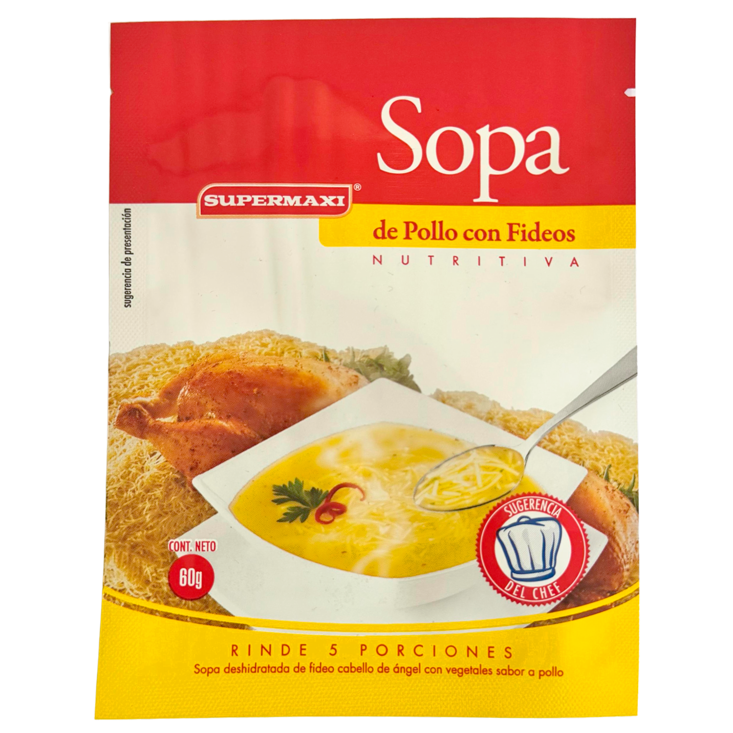 Sopa Instantánea De Pollo SUPERMAXI 60 G