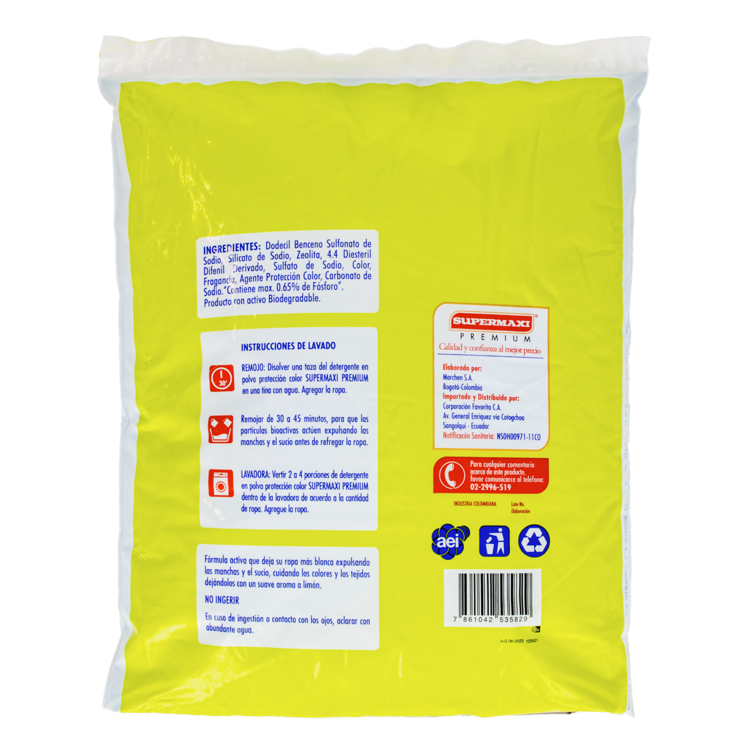 Detergente Aroma A Limón SUPERMAXI 2000 G