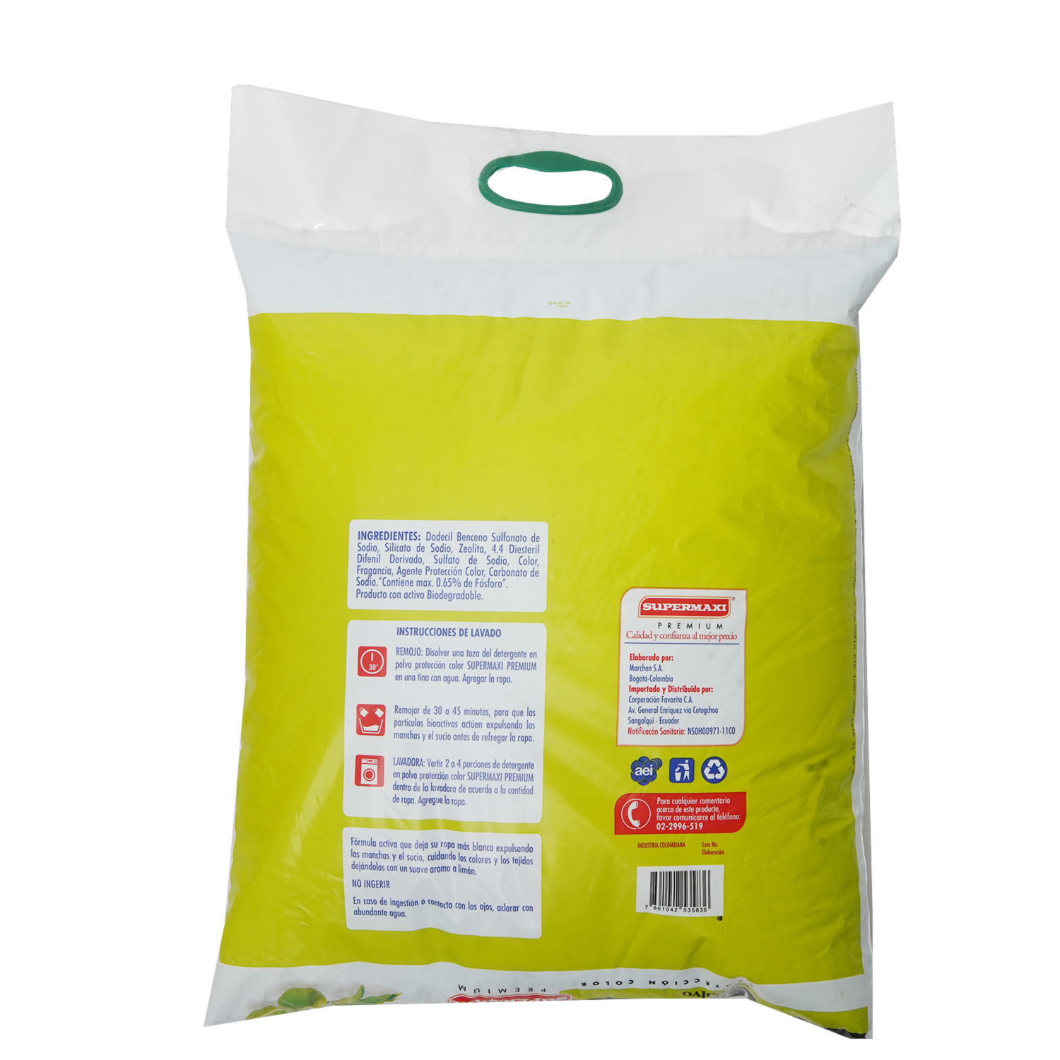 Detergente Premium Limón SUPERMAXI Funda