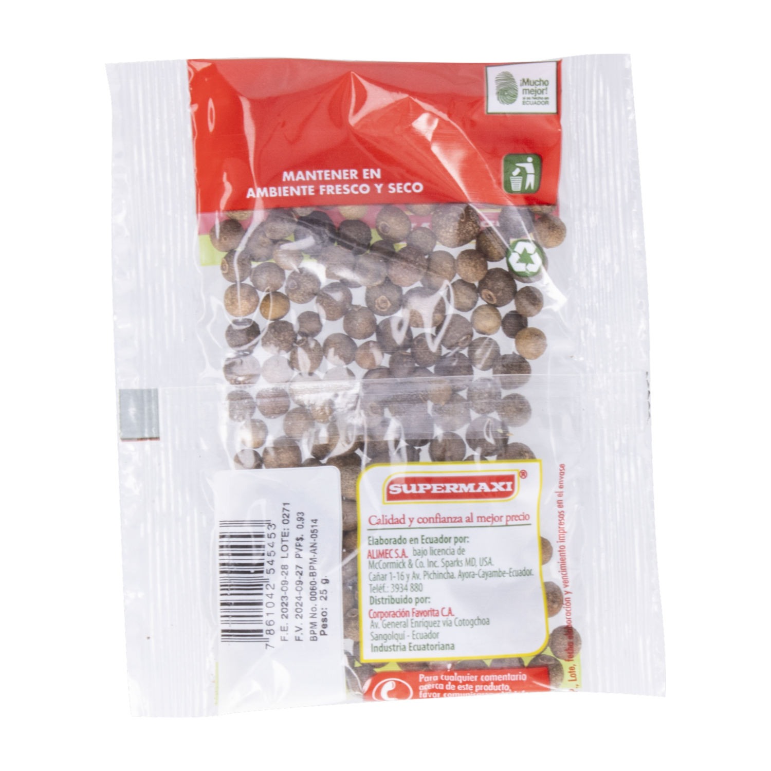 Pimienta Dulce SUPERMAXI 25 G
