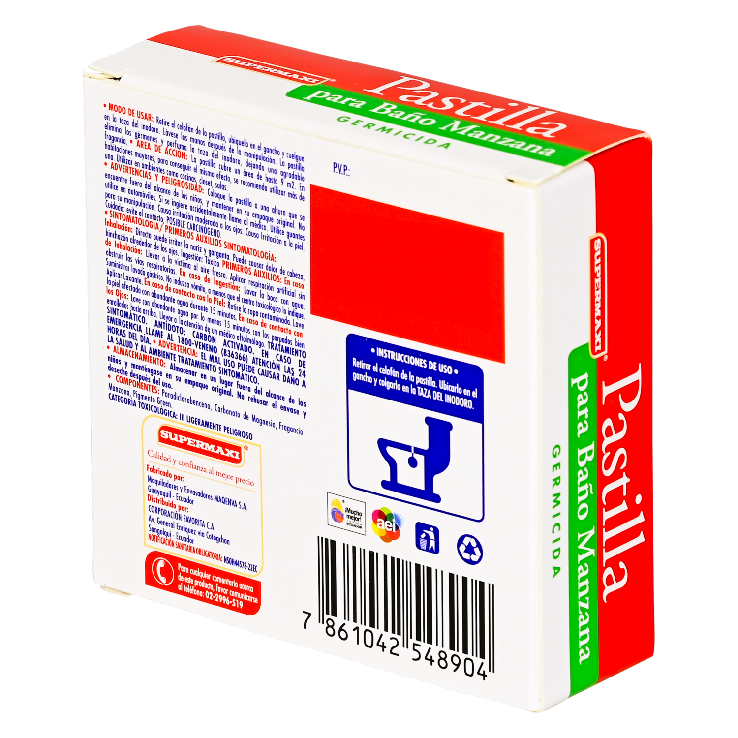 Pastilla De Baño Aroma Manzana SUPERMAXI 90 G