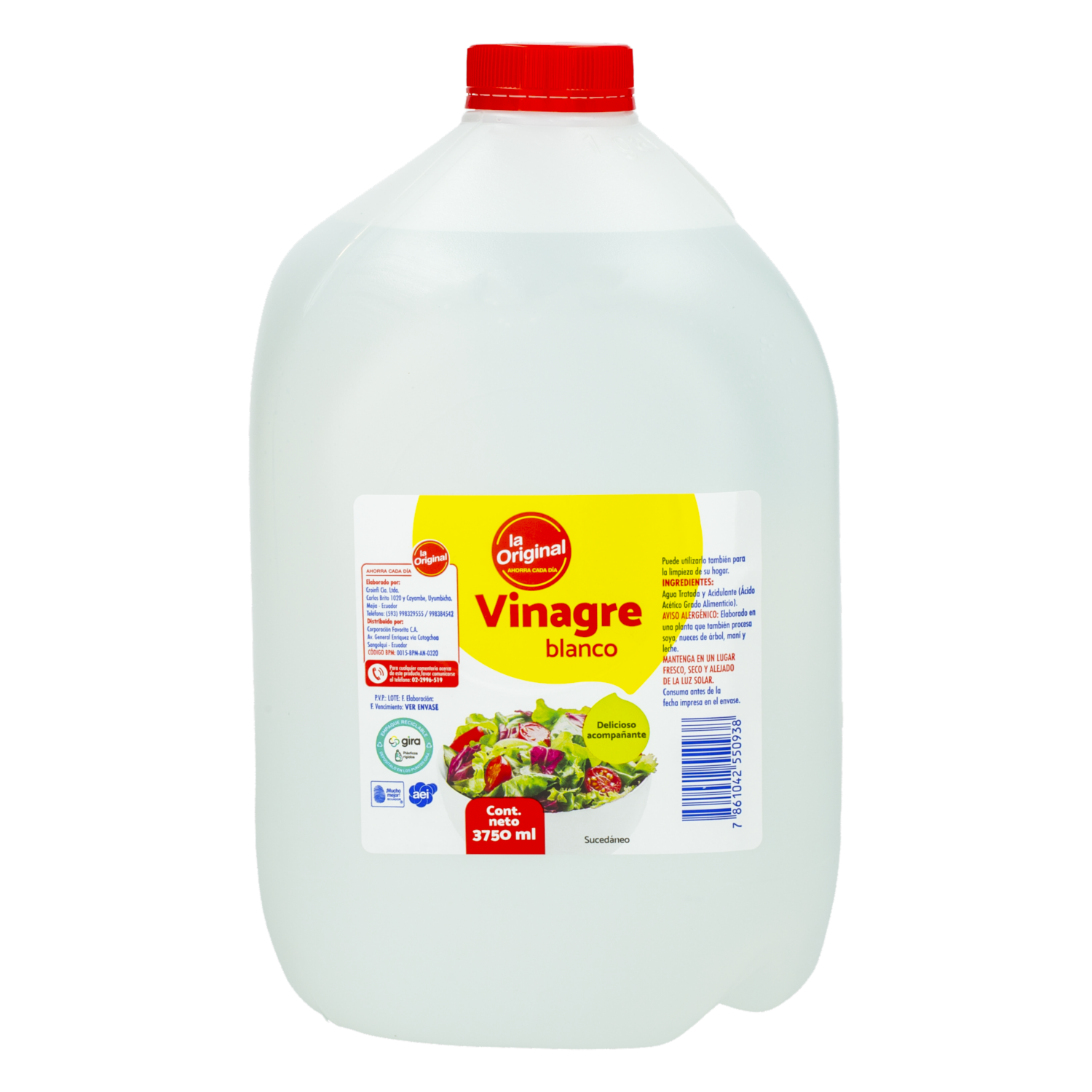 Vinagre Blanco LA ORIGINAL 3750 Ml
