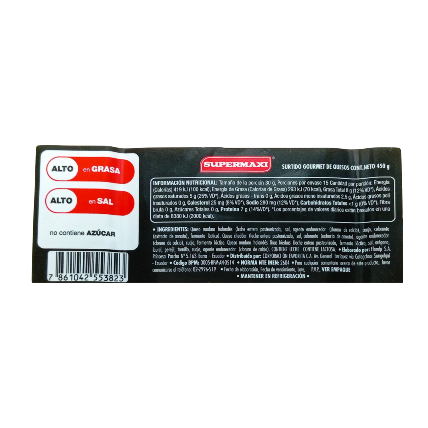 Queso Surtido Gourmet en Barras SUPERMAXI 450 G