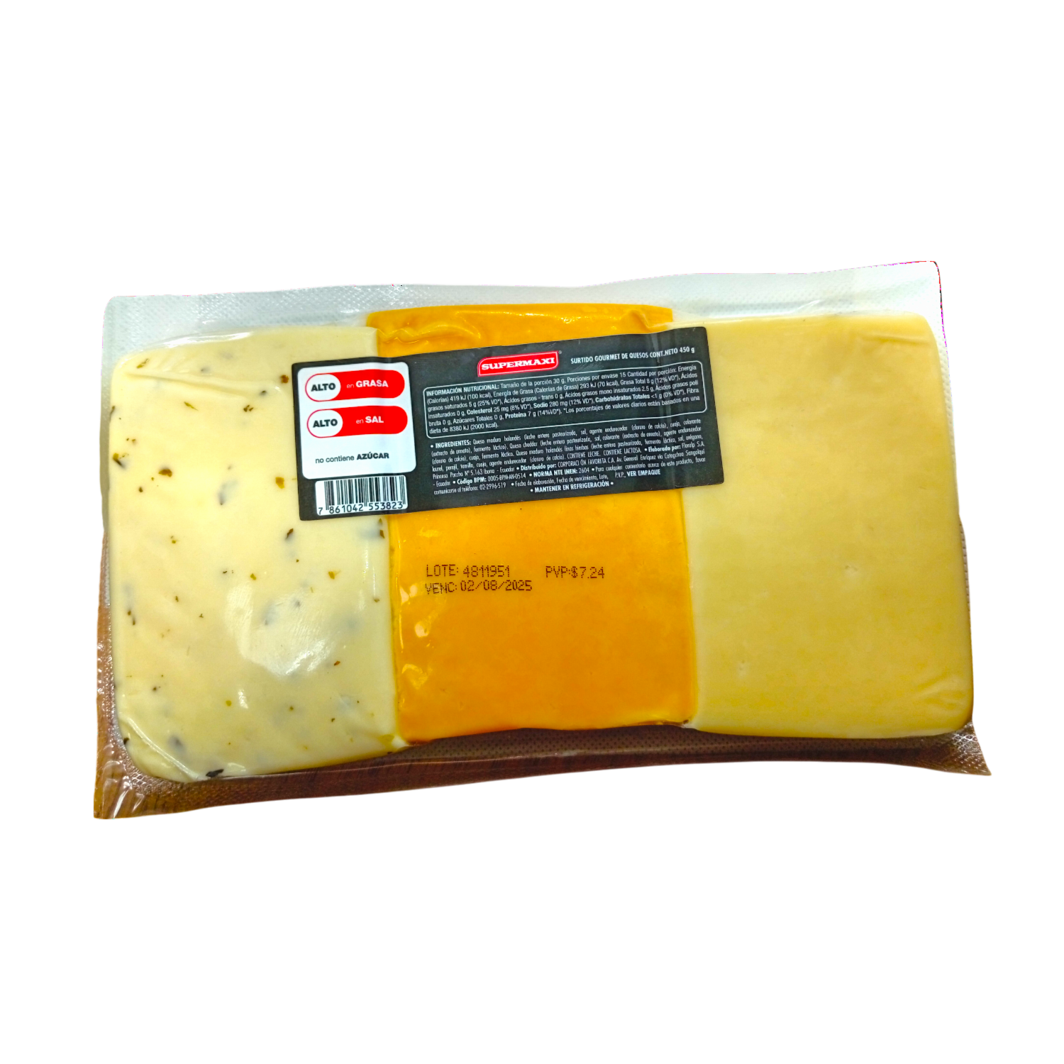 Queso Surtido Gourmet en Barras SUPERMAXI 450 G