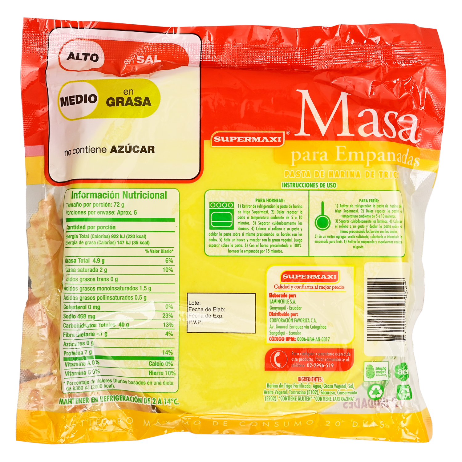 Masa Para Empanadas SUPERMAXI 12 Unidades