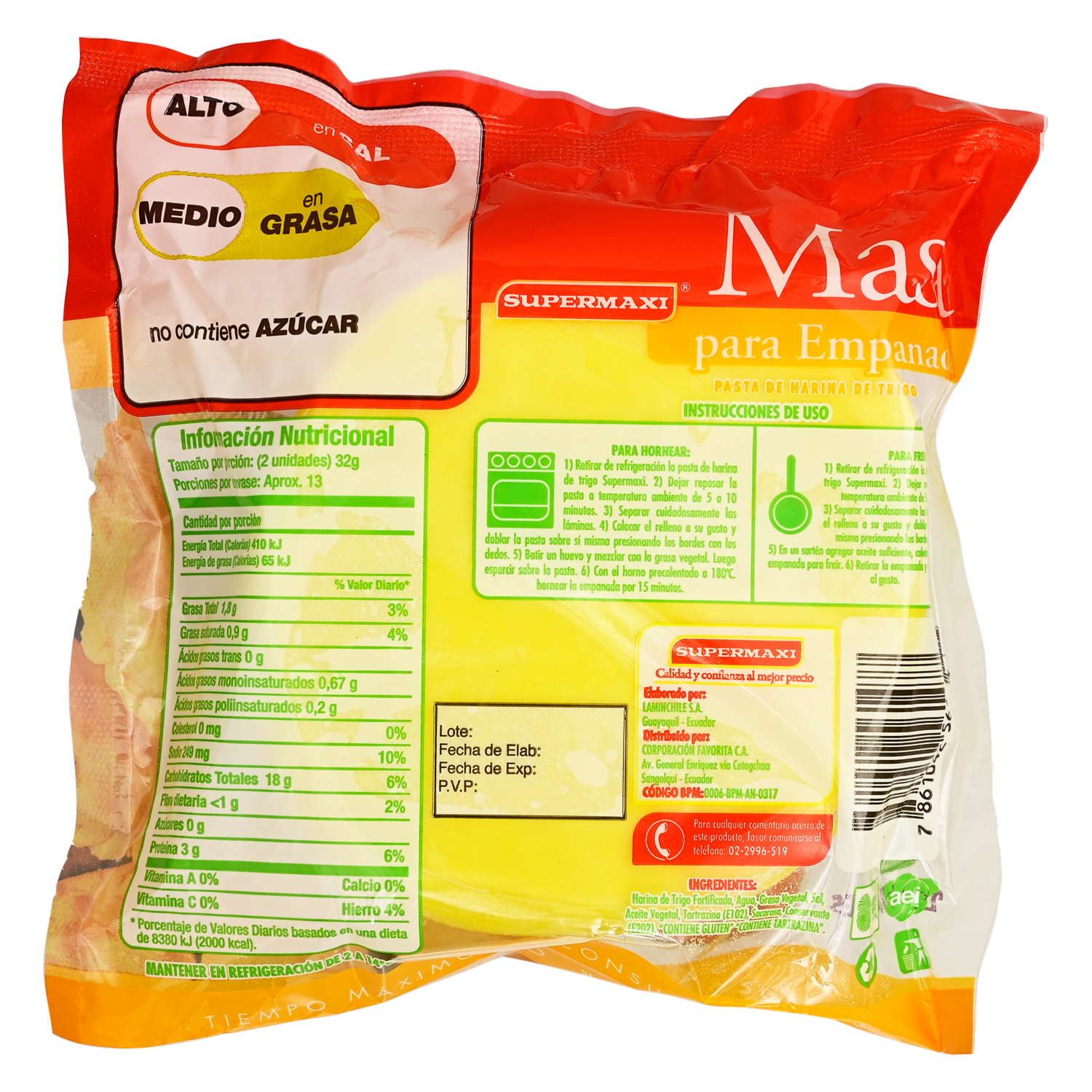 Masa Para Empanadas 25U SUPERMAXI 400g