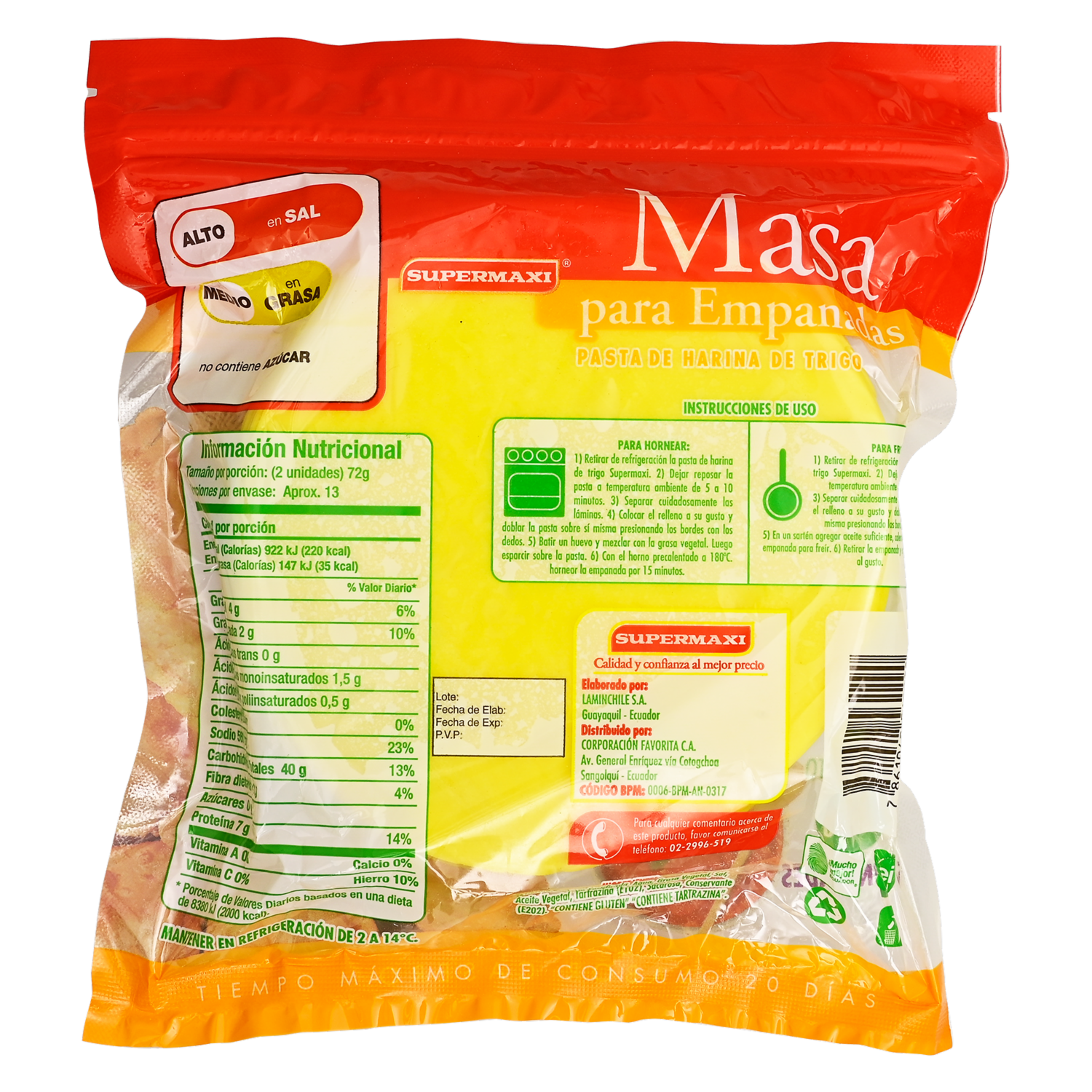 Masa Para Empanadas SUPERMAXI x 25 Unidades