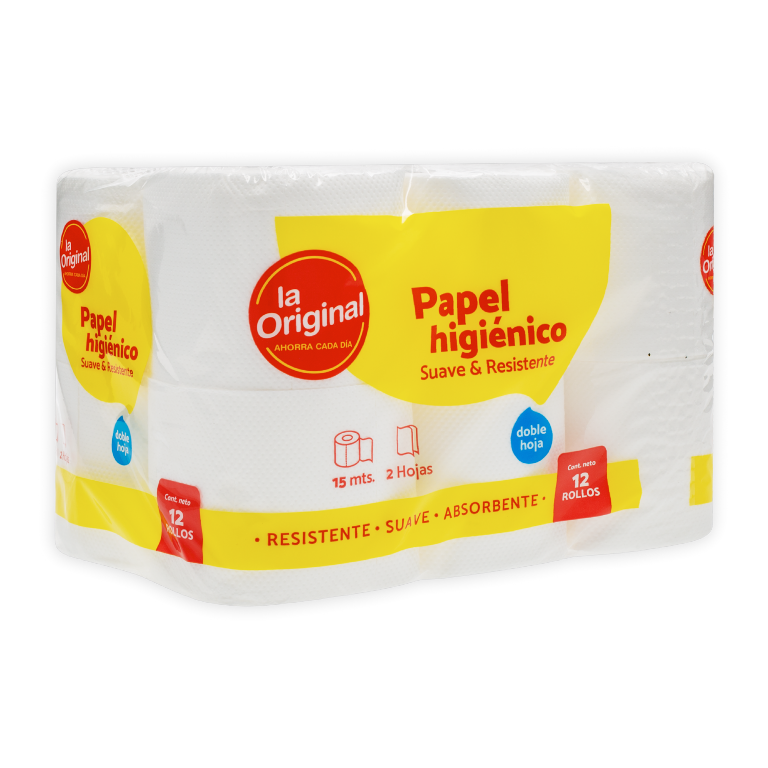 Papel Higiénico Suave Y Resistente LA ORIGINAL 12 Rollos